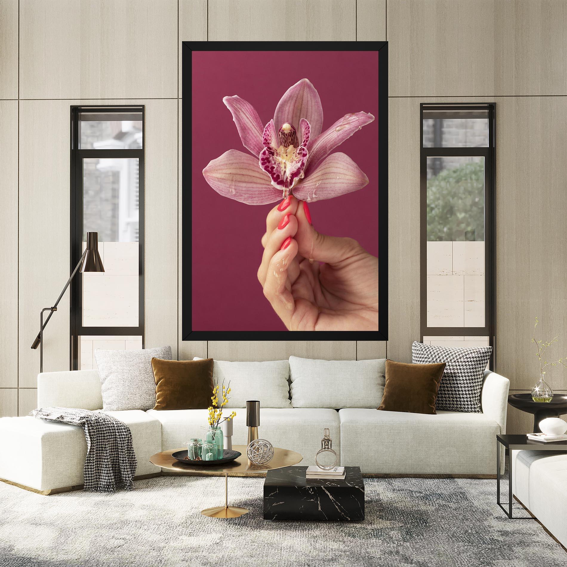 Leinwandbild Orchid Holding mockup 2