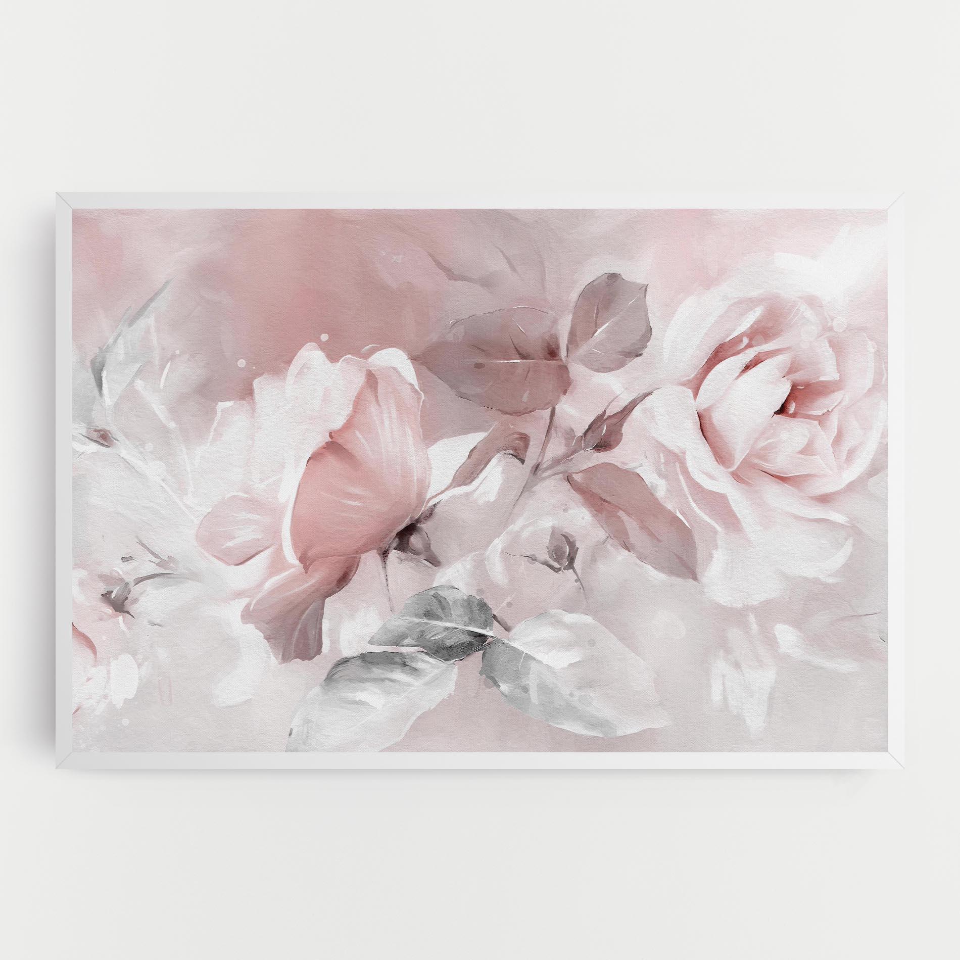 Leinwandbild Abstract Pink Flowers mockup 0