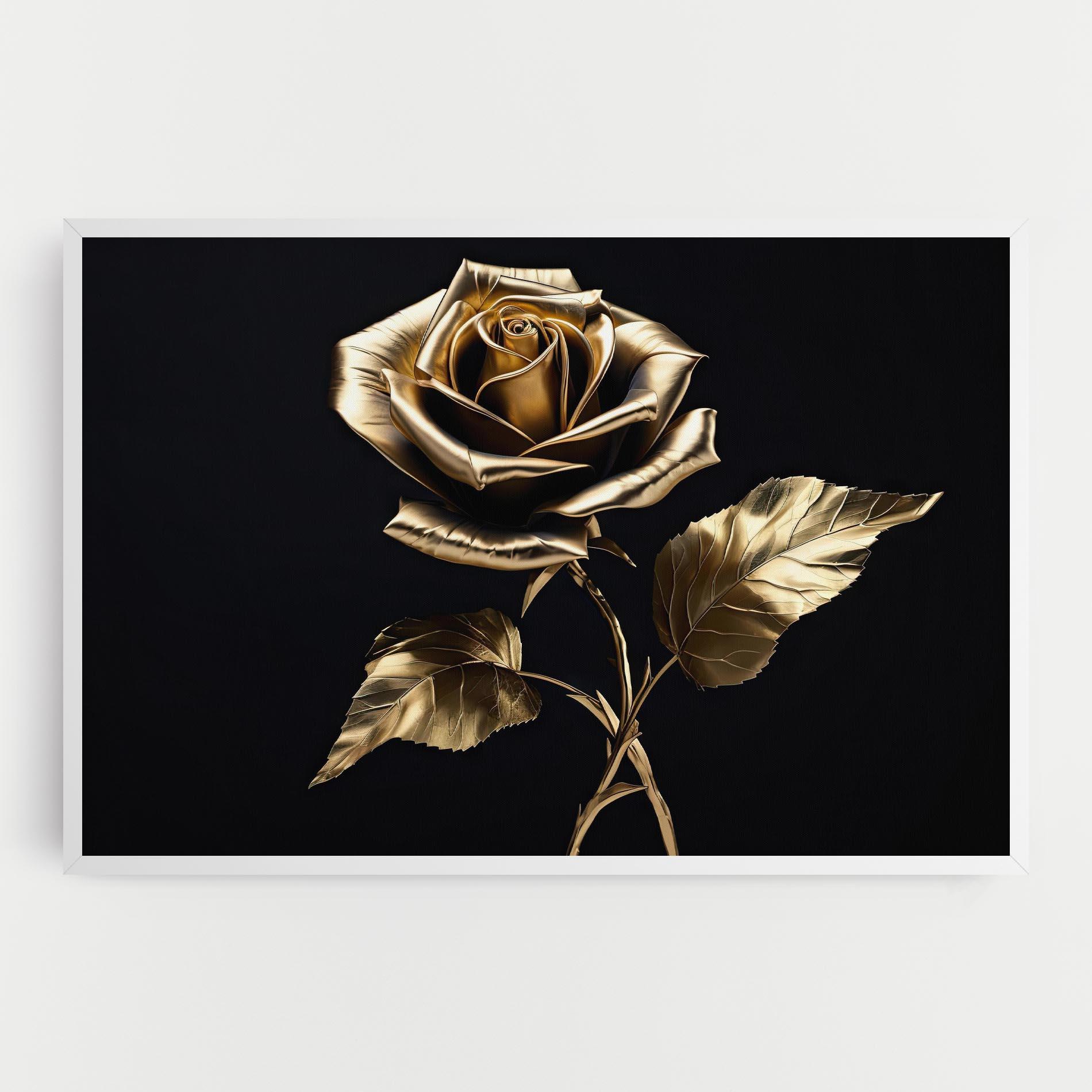 Leinwandbild Beautiful Golden Rose mockup 0