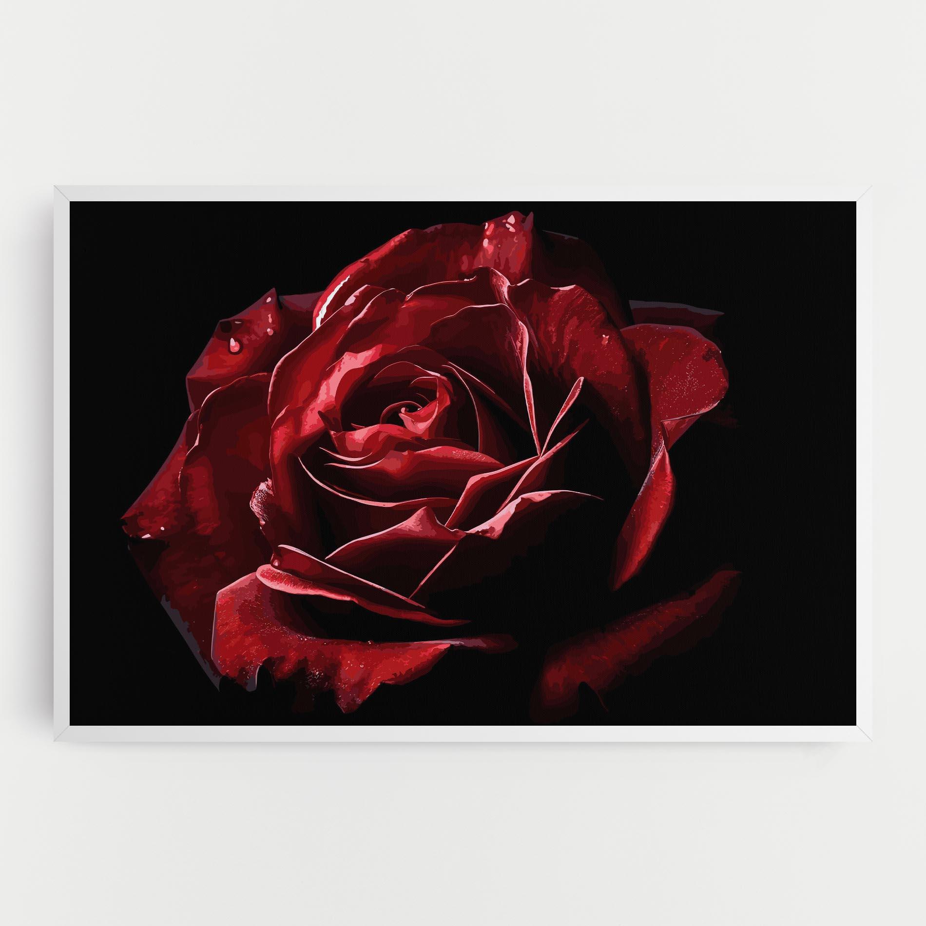 Leinwandbild Big Red Rose mockup 0