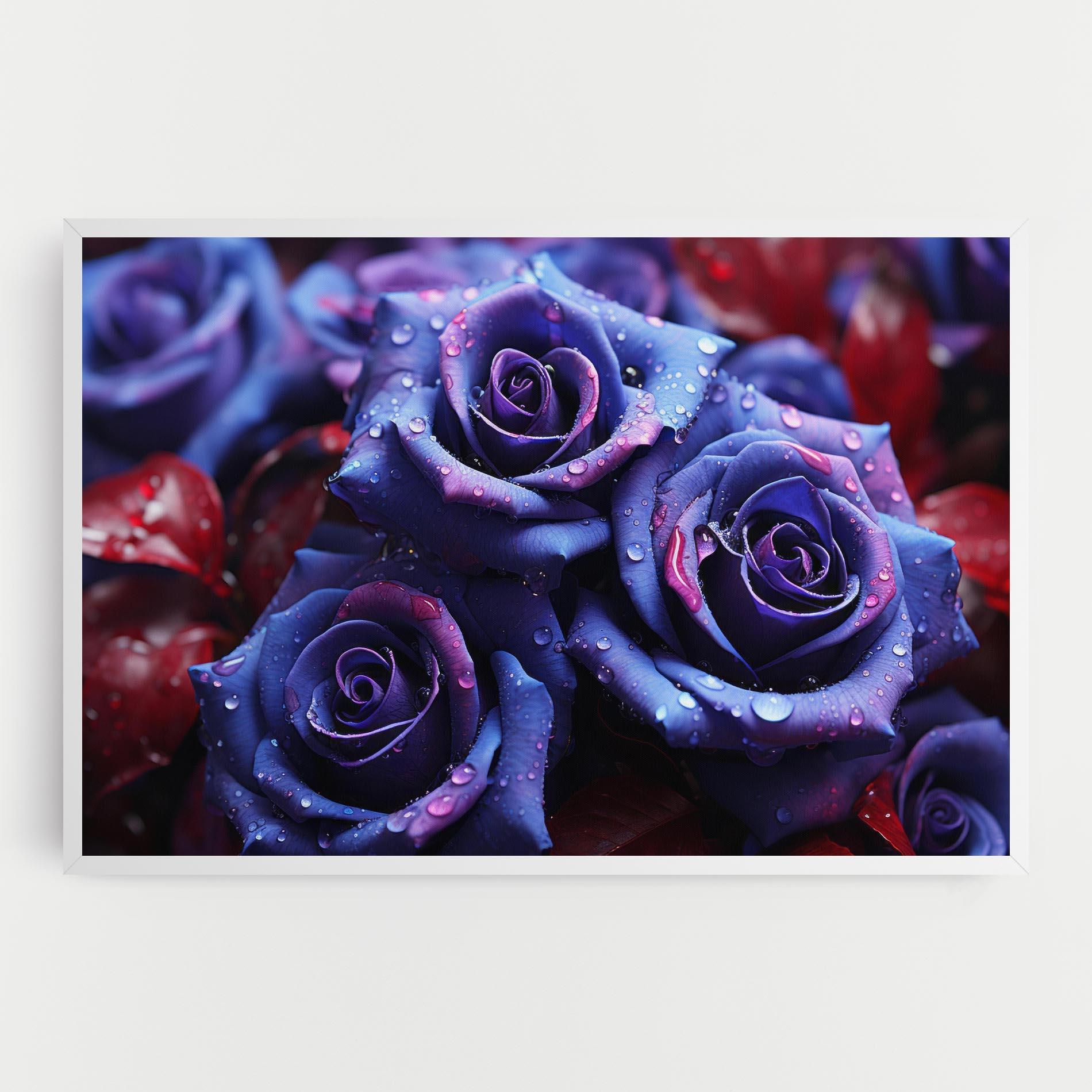 Leinwandbild Blue Purple Rose mockup 0