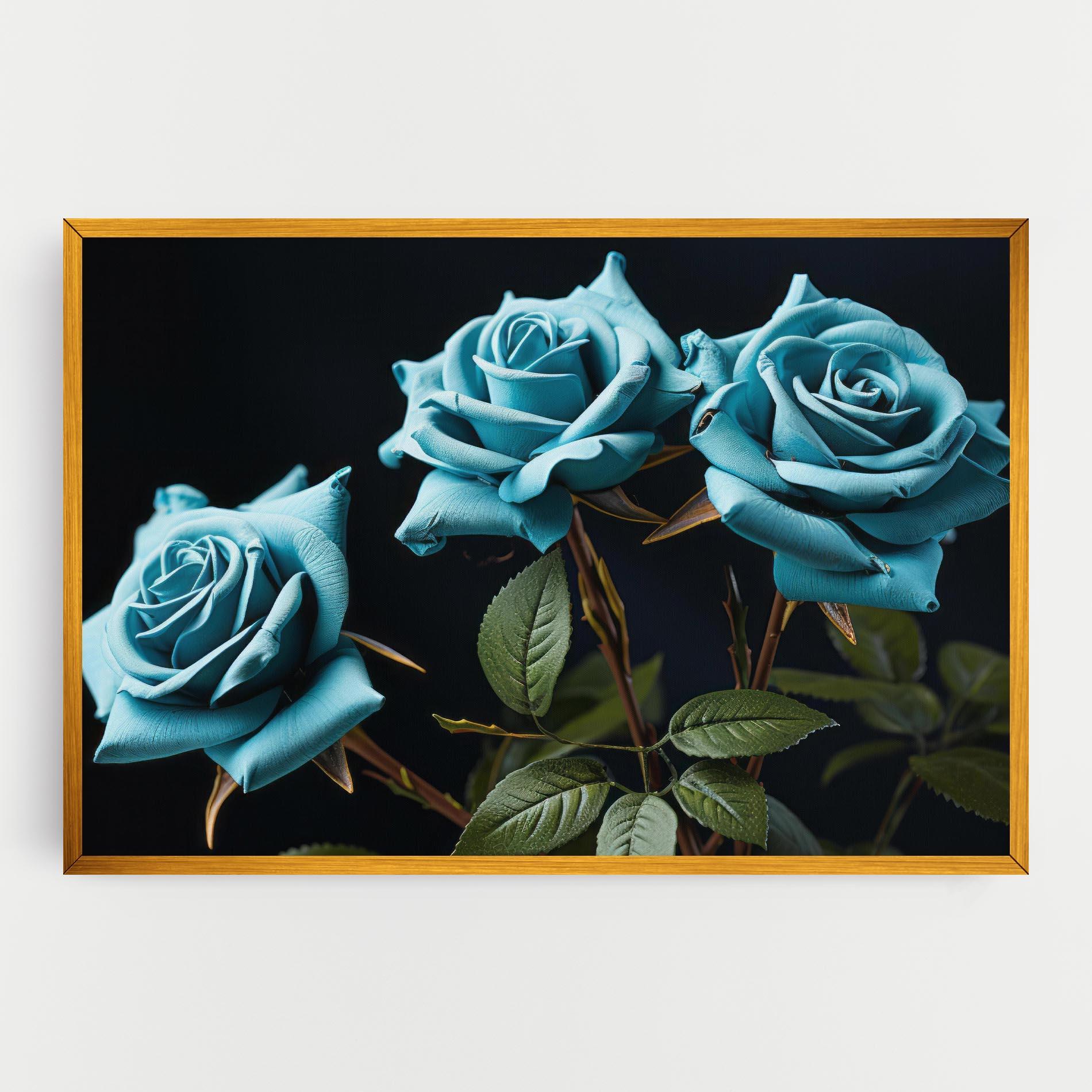 Leinwandbild Blue Roses mockup 0