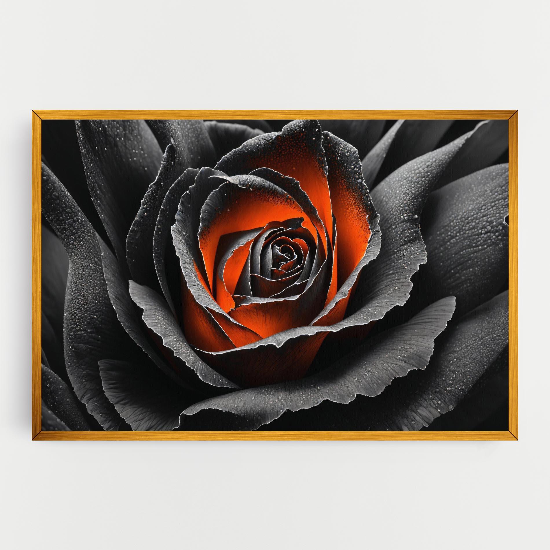 Leinwandbild Grey Orange Rose mockup 0