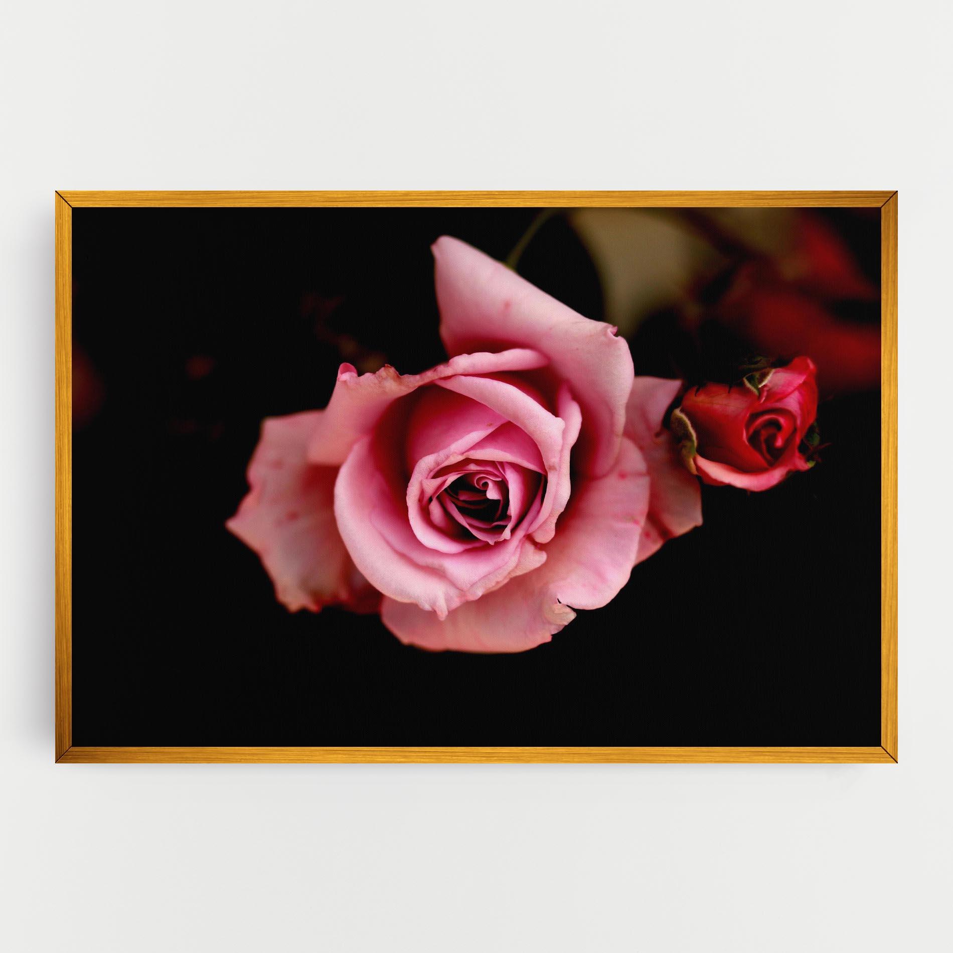 Leinwandbild Opened Pink Rose mockup 0