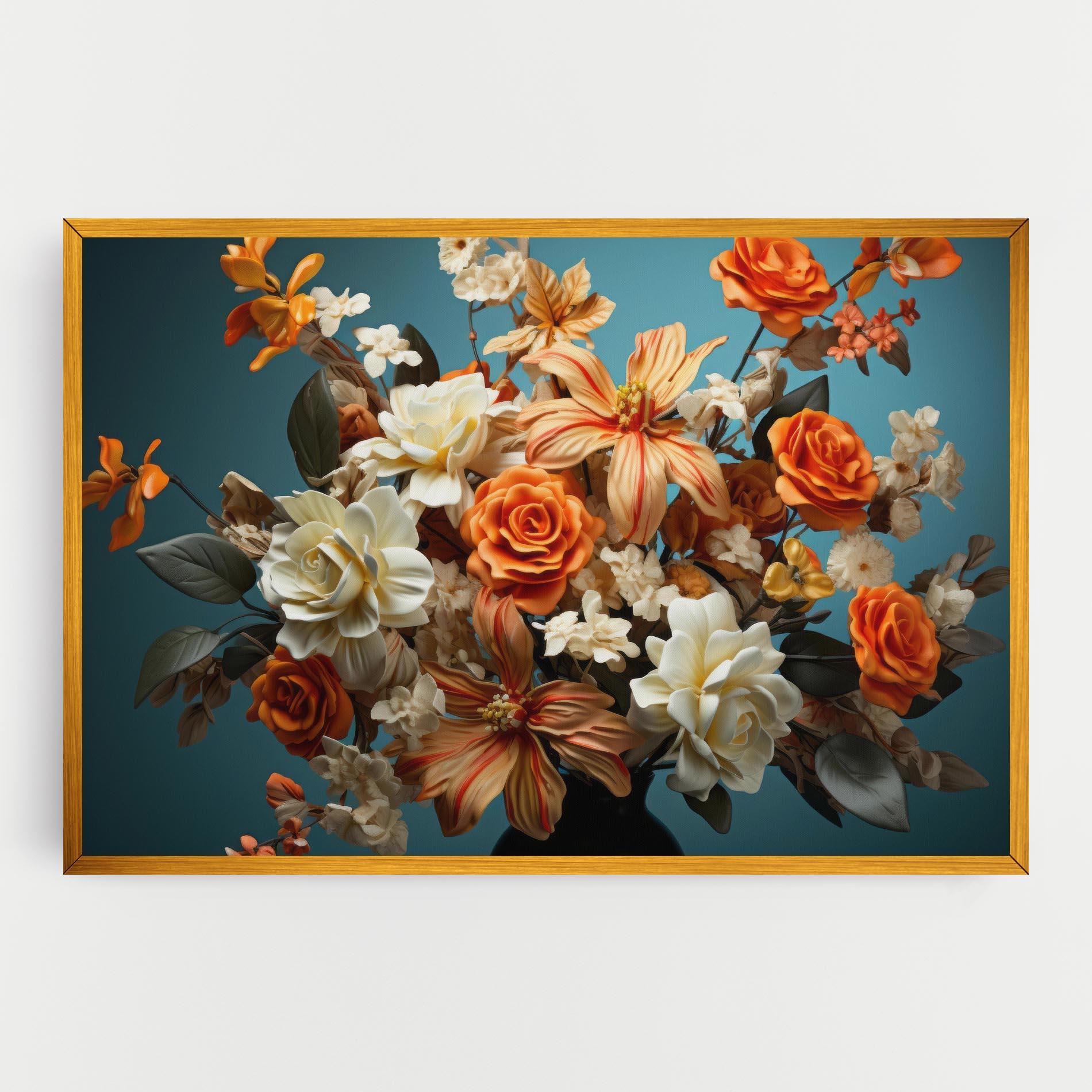 Leinwandbild Orange Cream Rose mockup 0