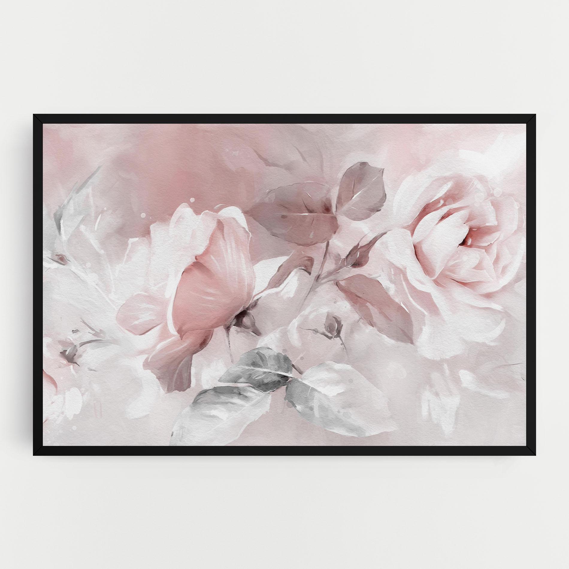 Leinwandbild Abstract Pink Flowers mockup 0