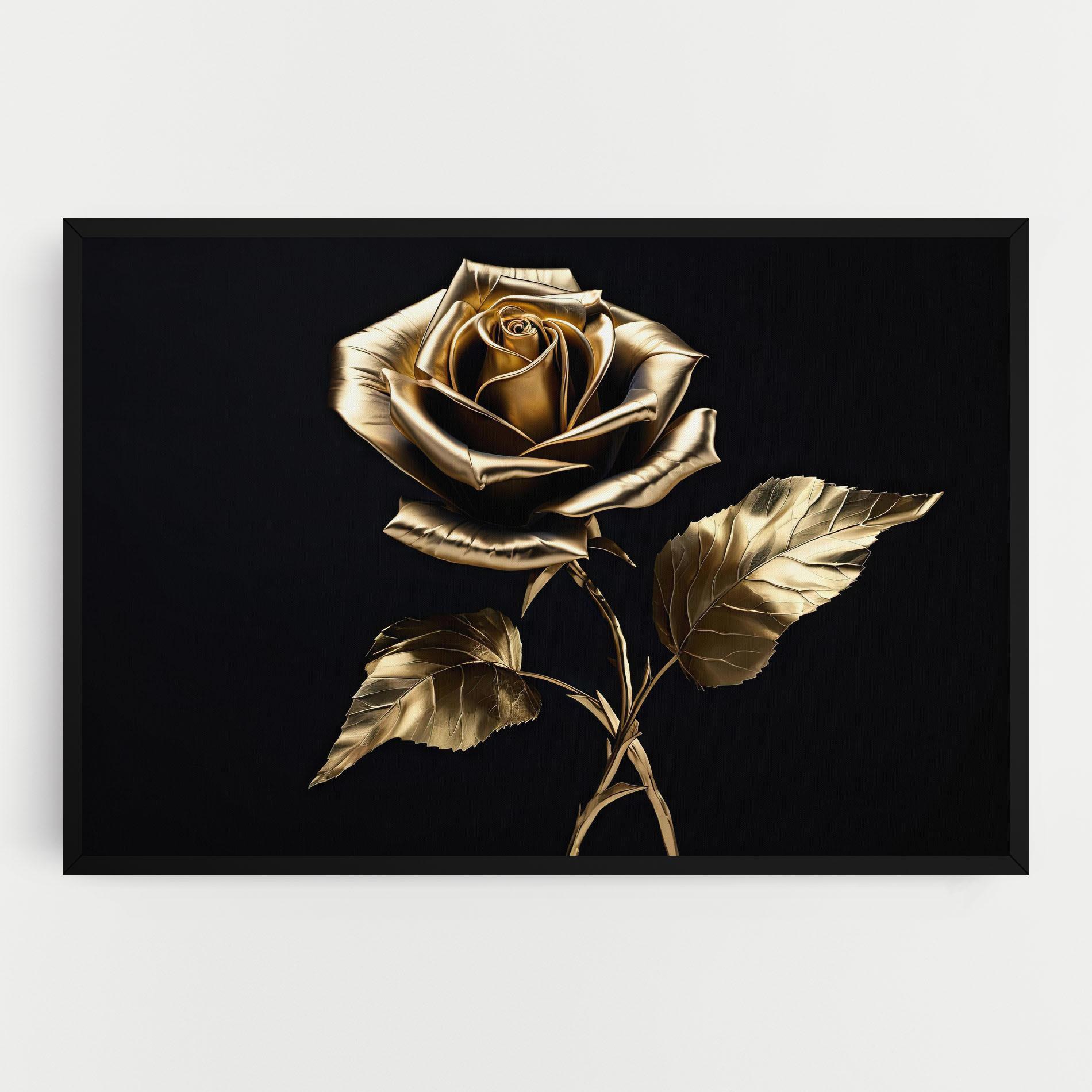 Leinwandbild Beautiful Golden Rose mockup 0