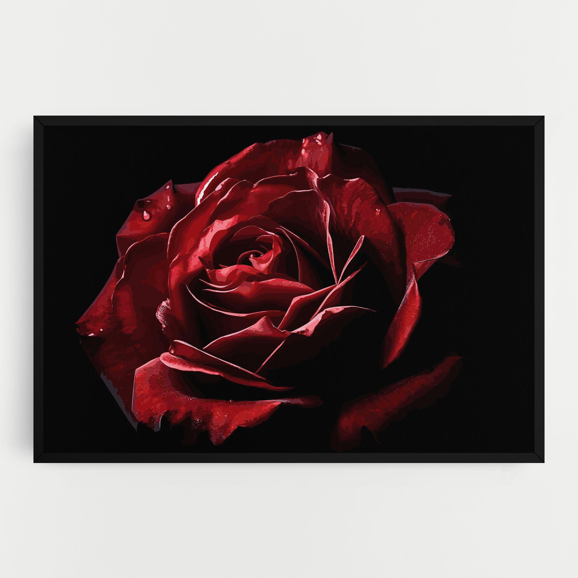 Leinwandbild Big Red Rose mockup 0