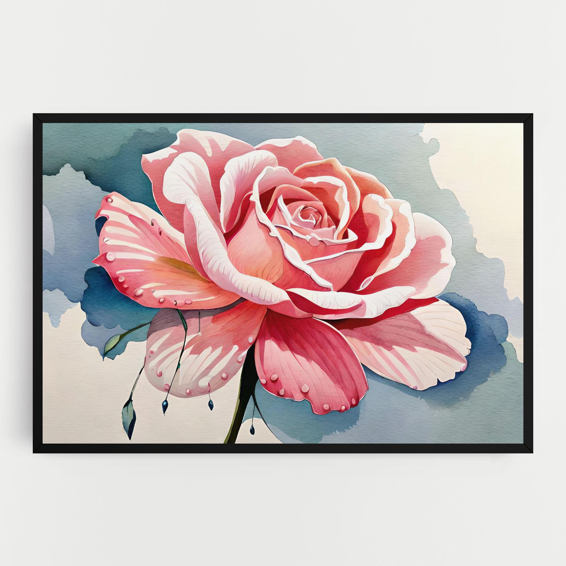 Leinwandbild Bih Pink Rose mockup 0