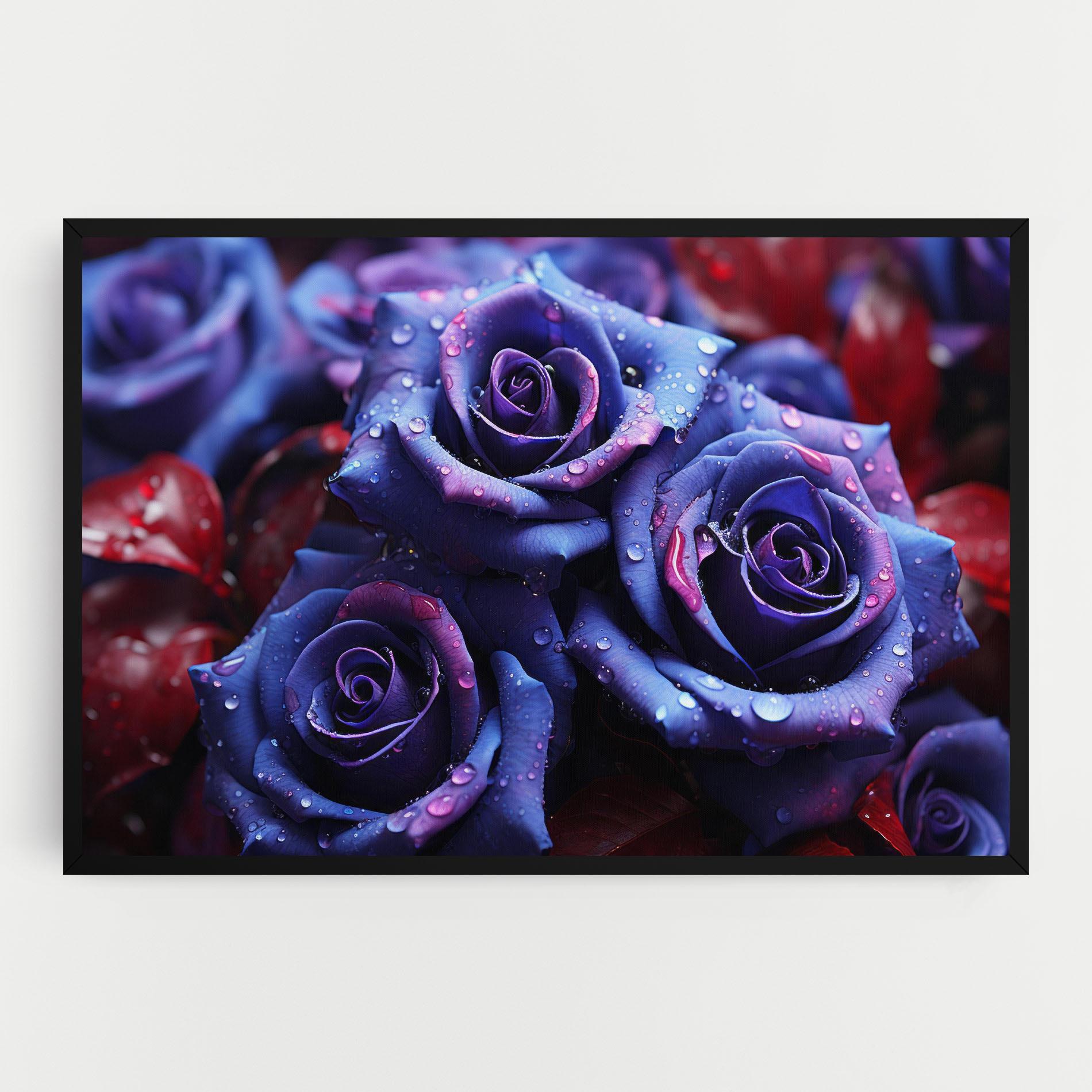 Leinwandbild Blue Purple Rose mockup 0