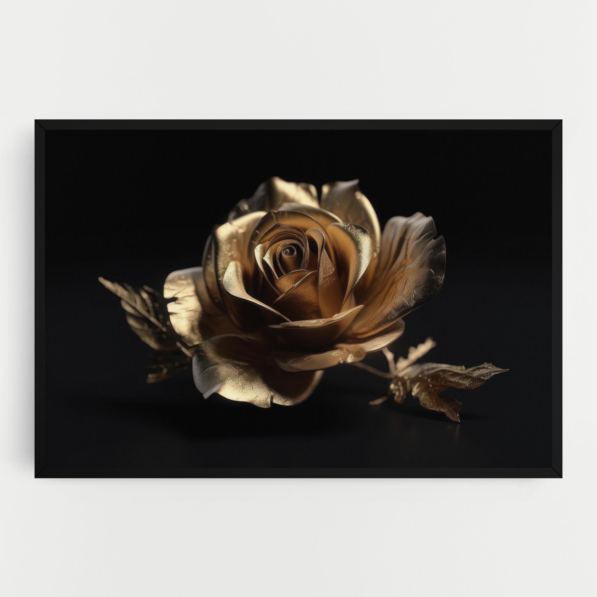 Leinwandbild Gold Rose mockup 0