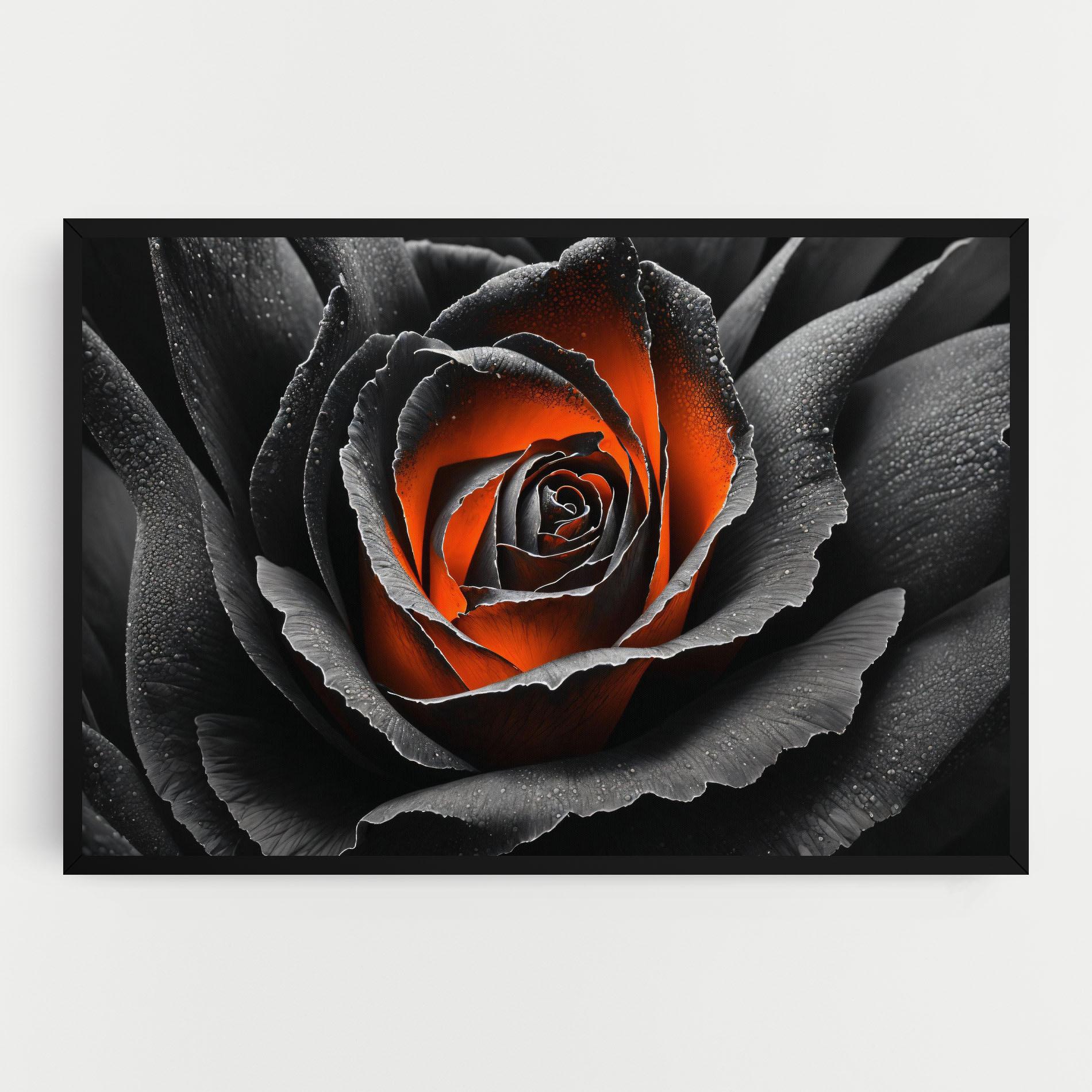 Leinwandbild Grey Orange Rose mockup 0