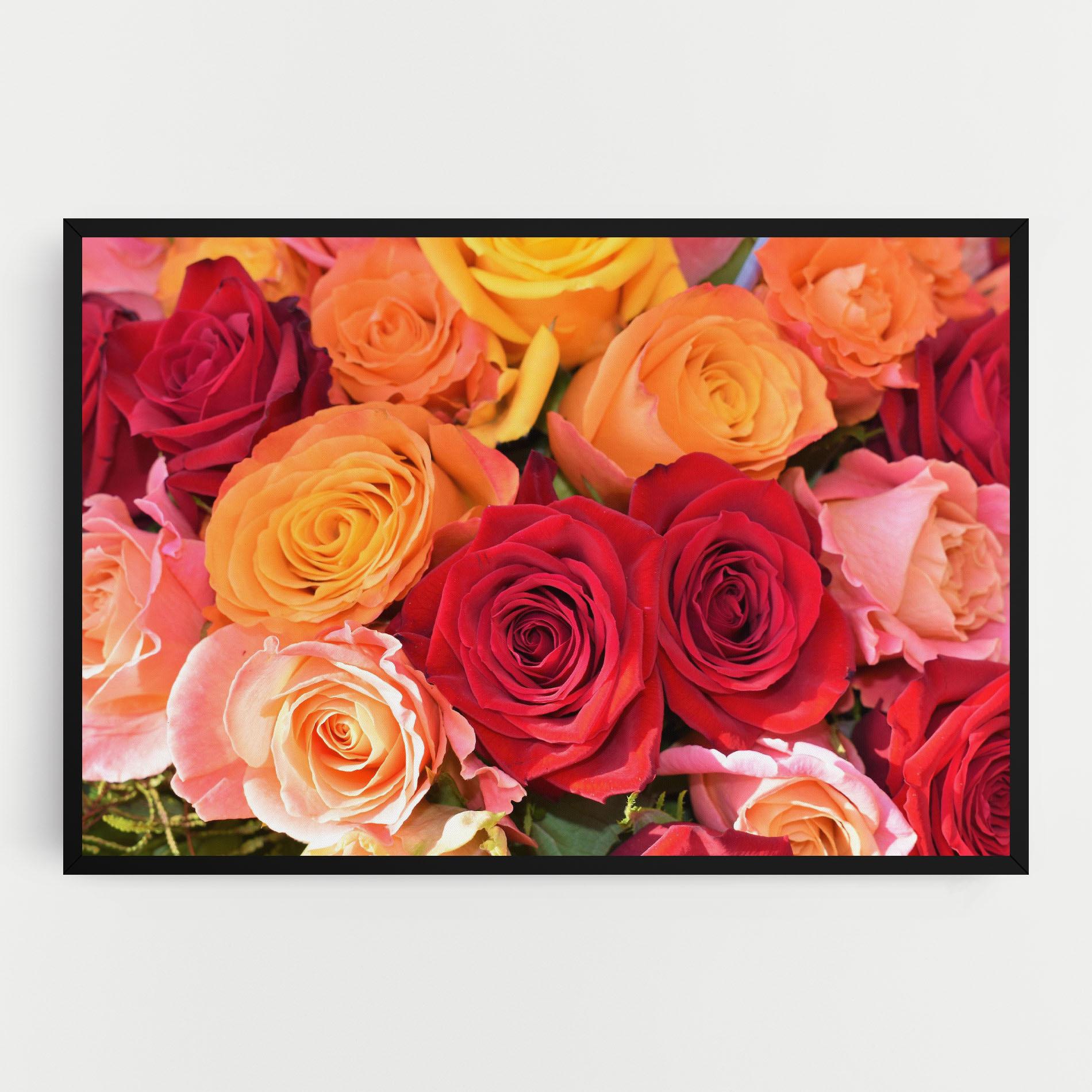 Leinwandbild Mixed Roses mockup 0