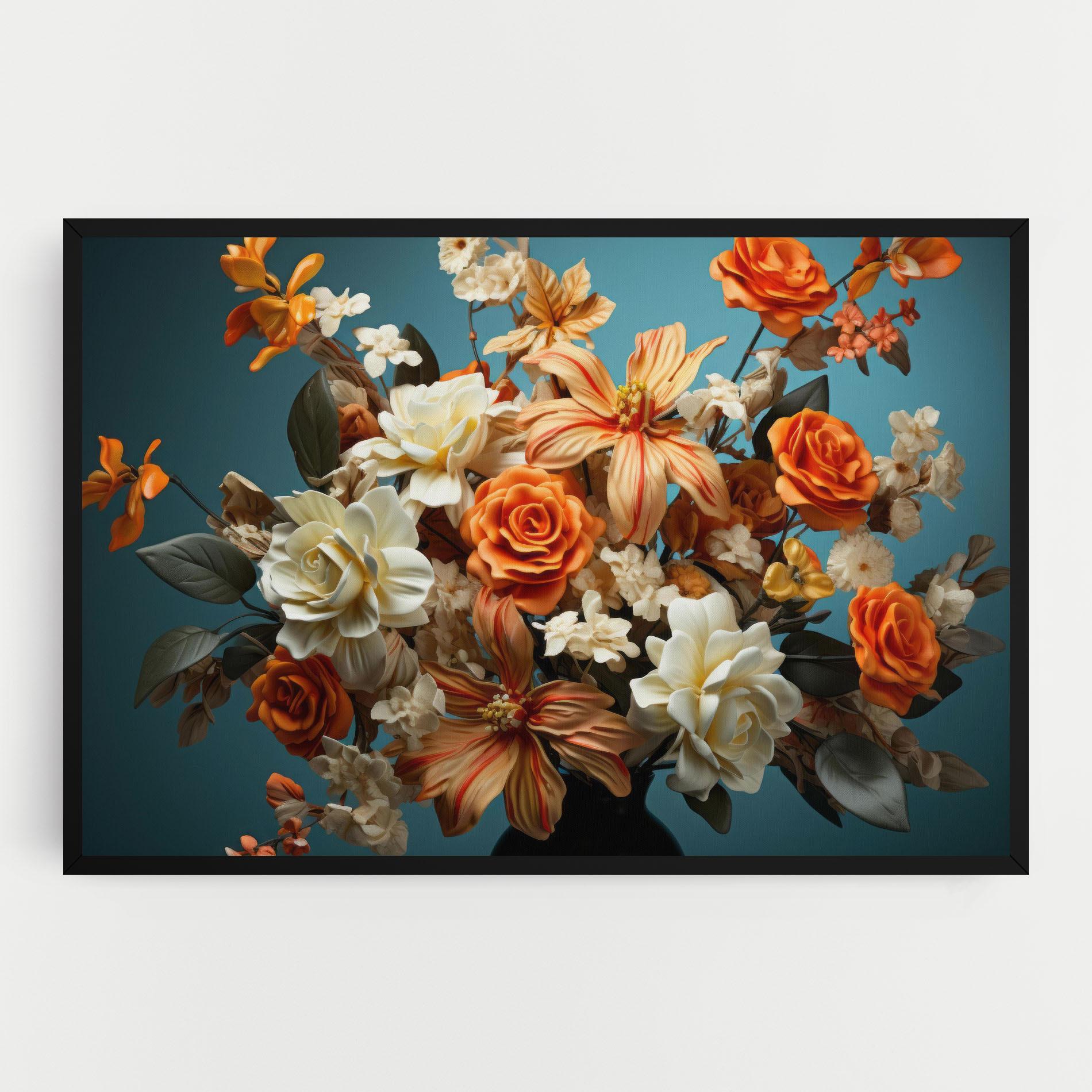 Leinwandbild Orange Cream Rose mockup 0