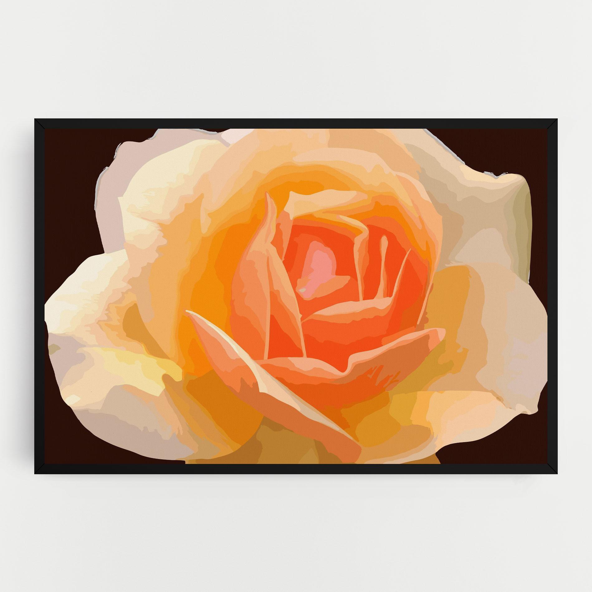 Leinwandbild Orange Rose Ioana mockup 0