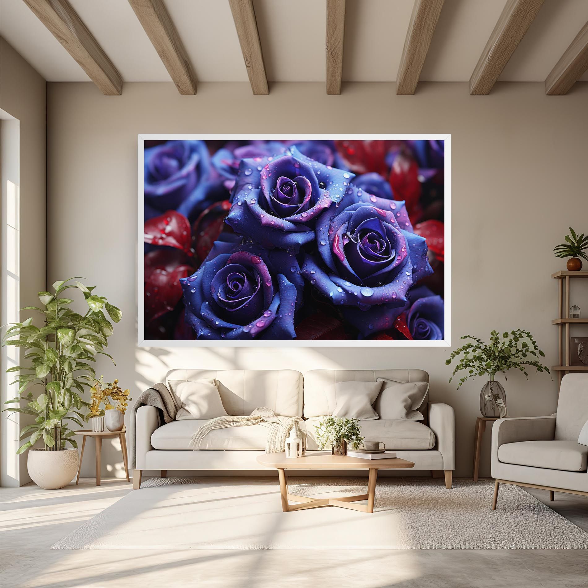 Blue Purple Rose mockup 6