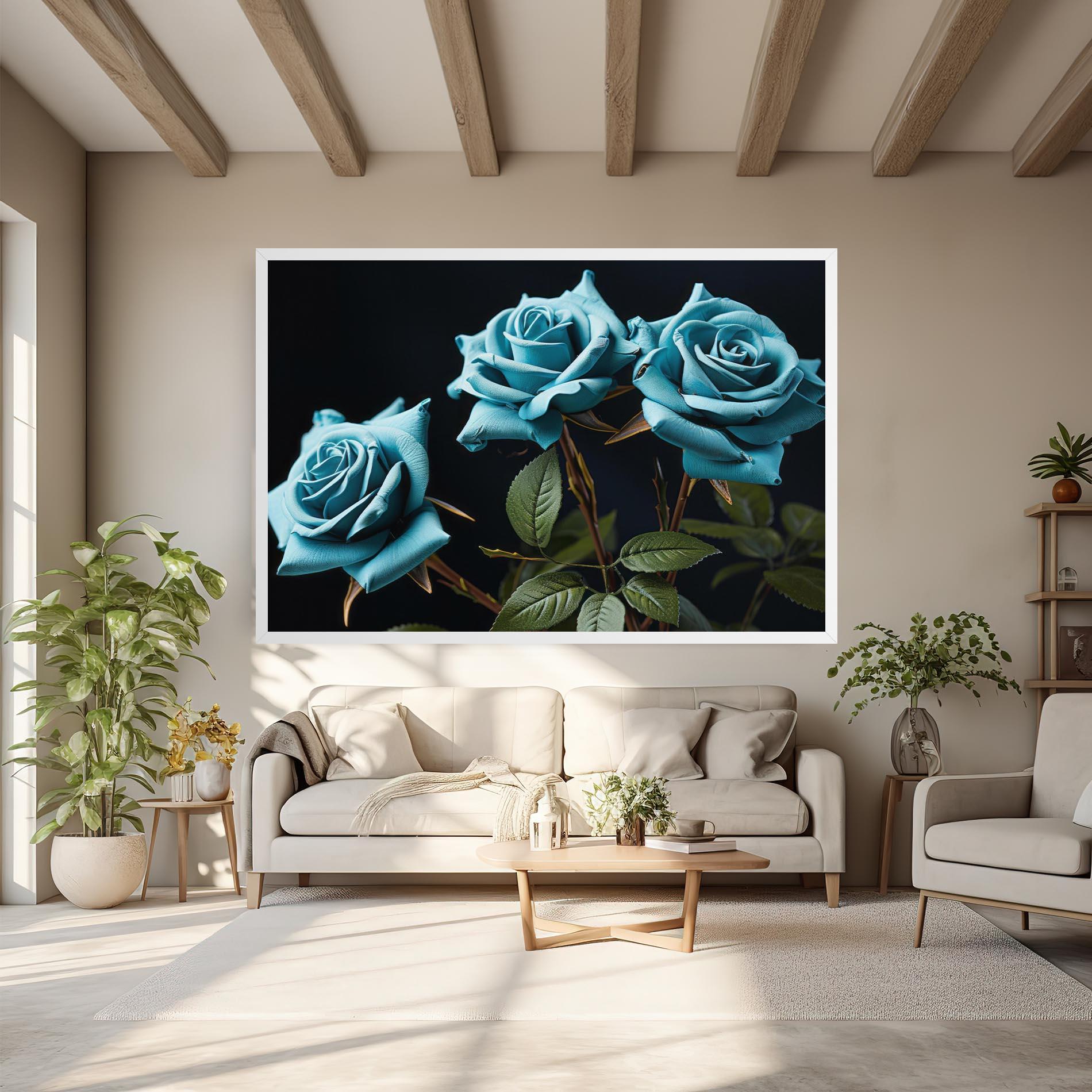 Leinwandbild Blue Roses mockup 6