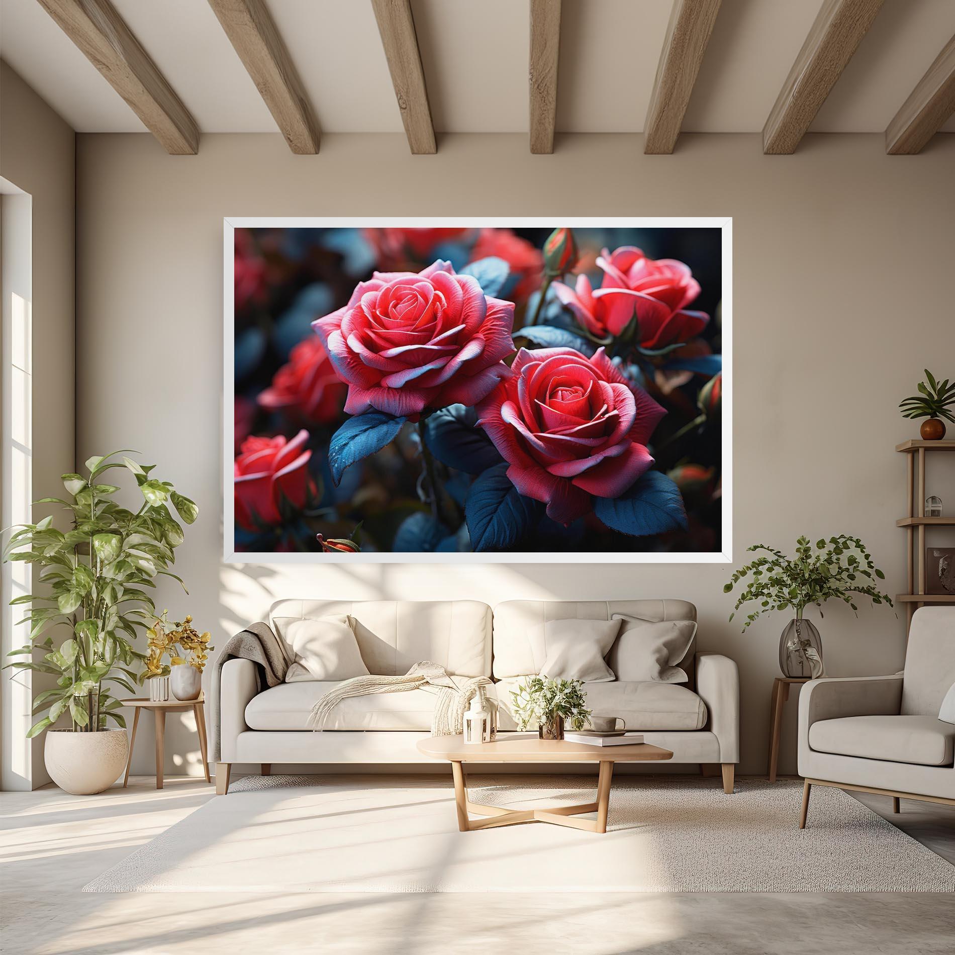 Leinwandbild Dark Pink Rose mockup 6