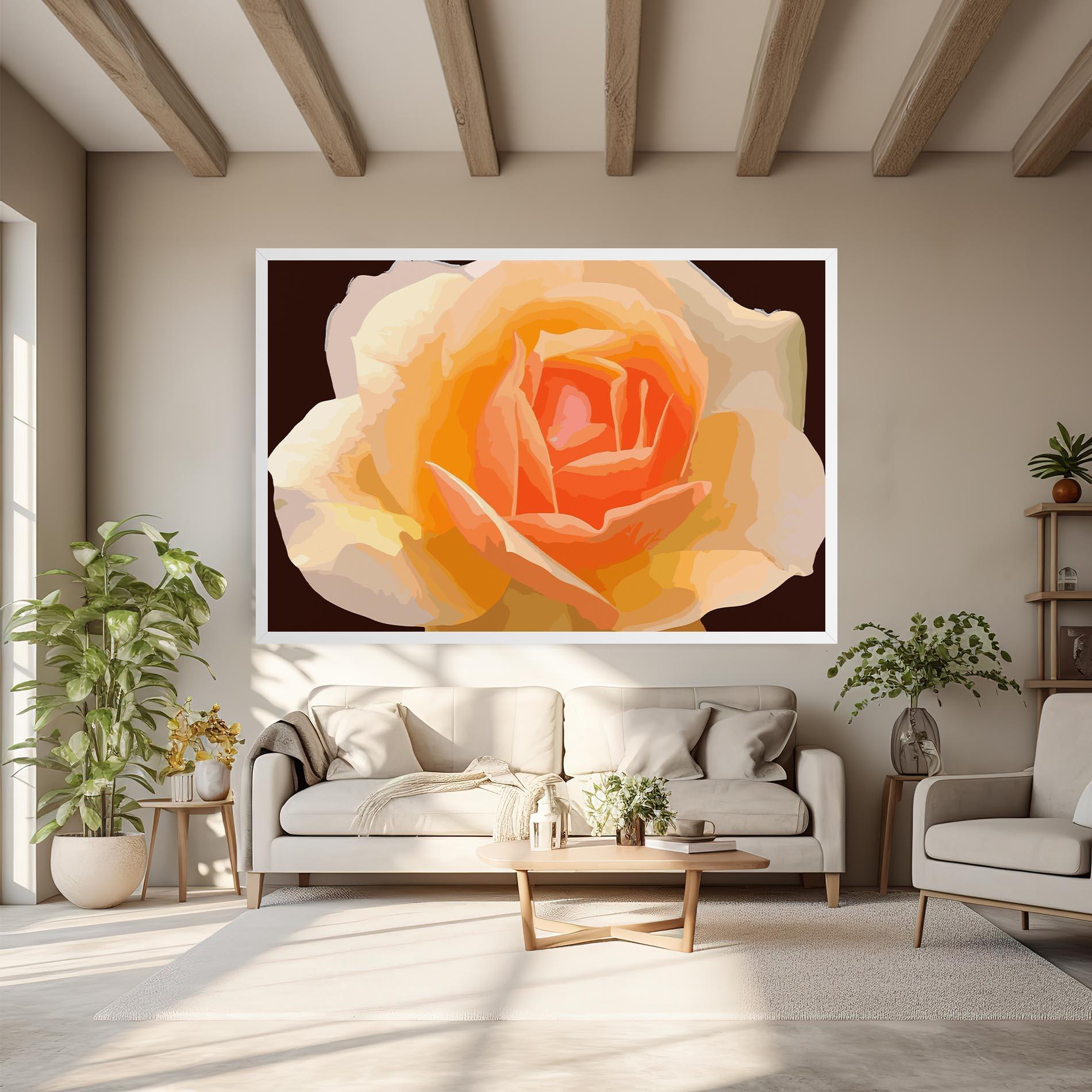 Leinwandbild Orange Rose Ioana mockup 6