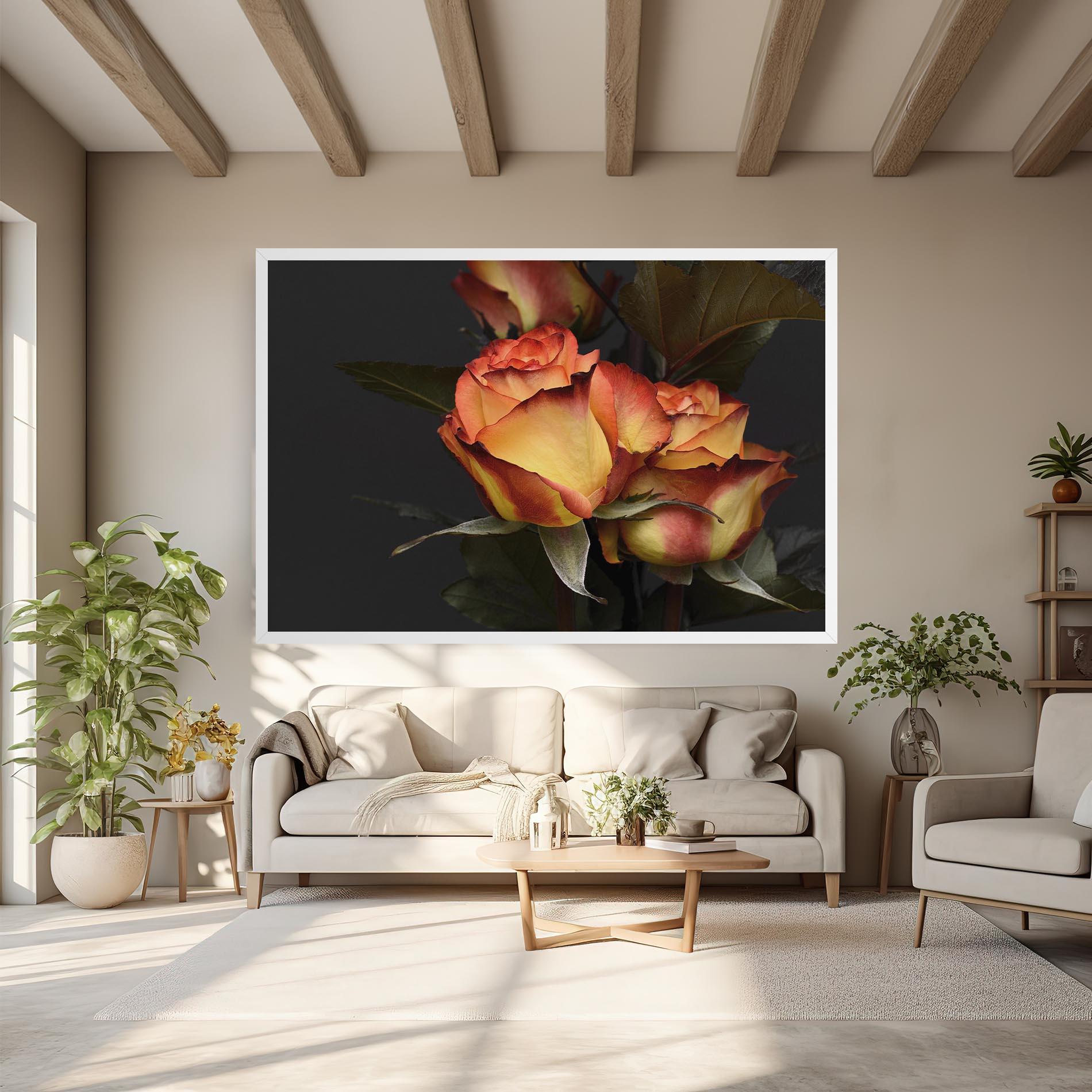 Leinwandbild Orange Rose mockup 6