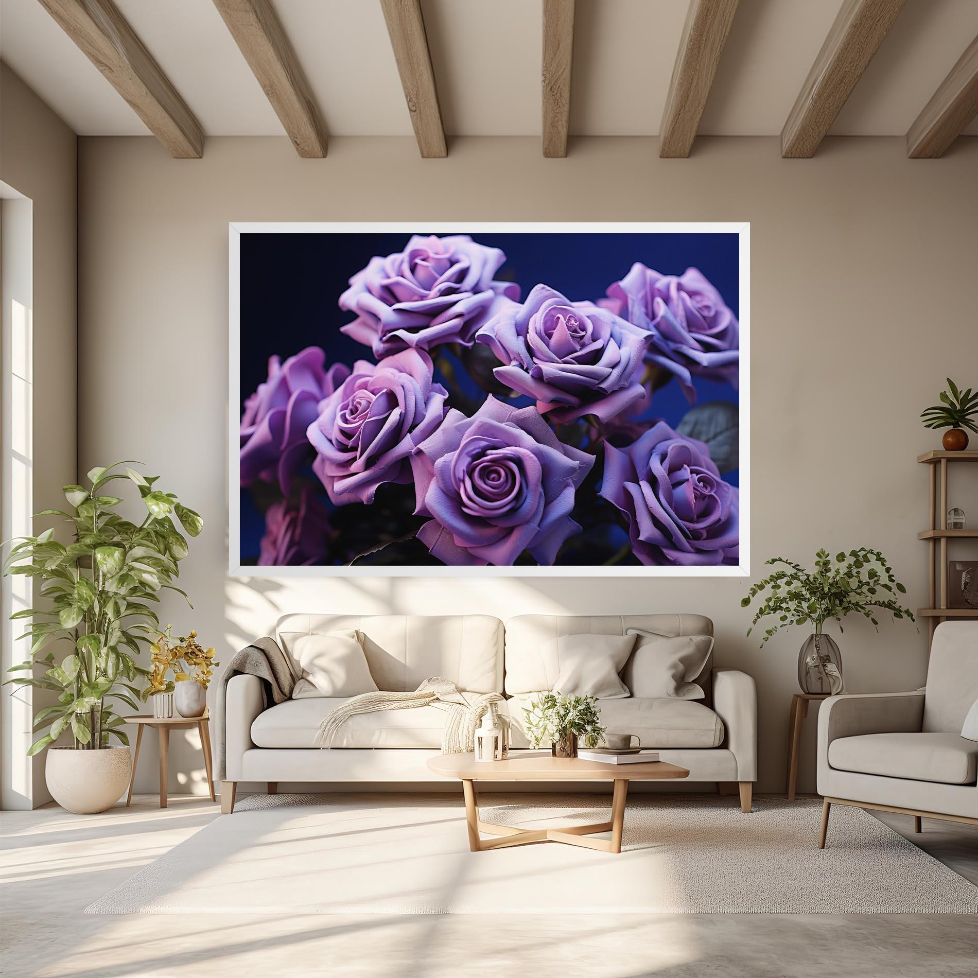 Leinwandbild Pastel Purple Rose mockup 6