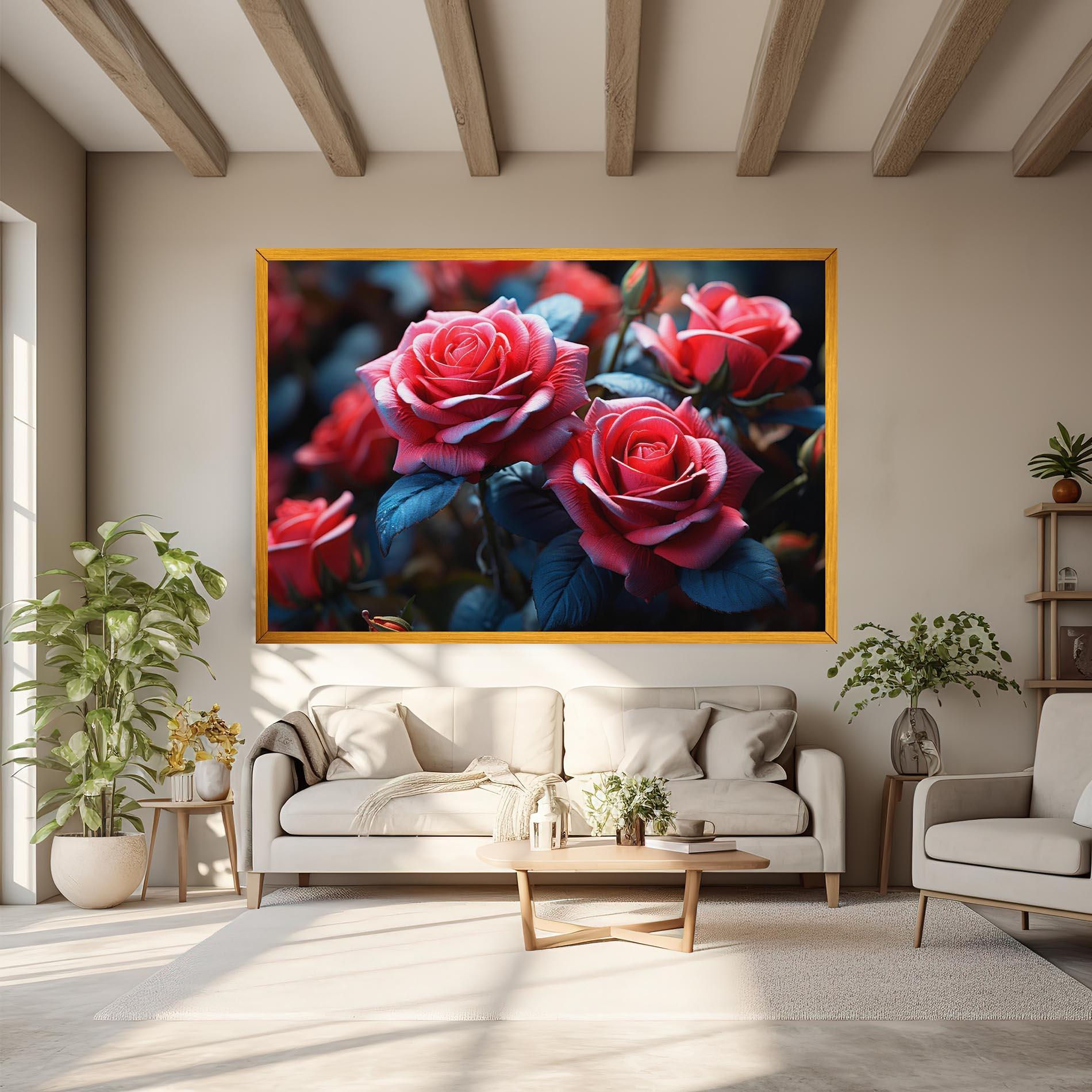 Leinwandbild Dark Pink Rose mockup 6