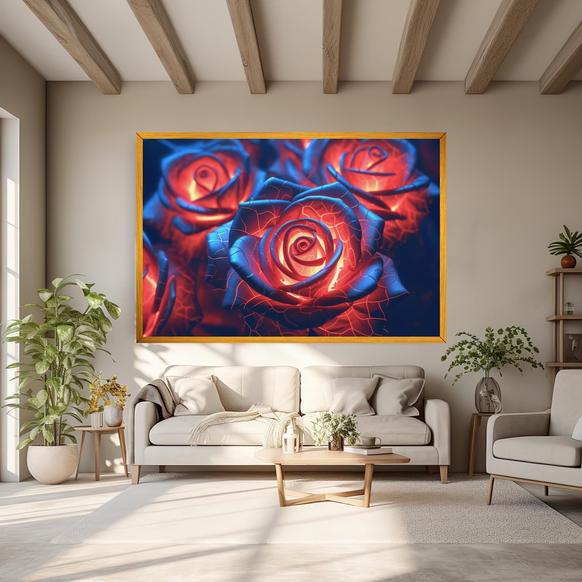 Leinwandbild Glowing Roses mockup 6