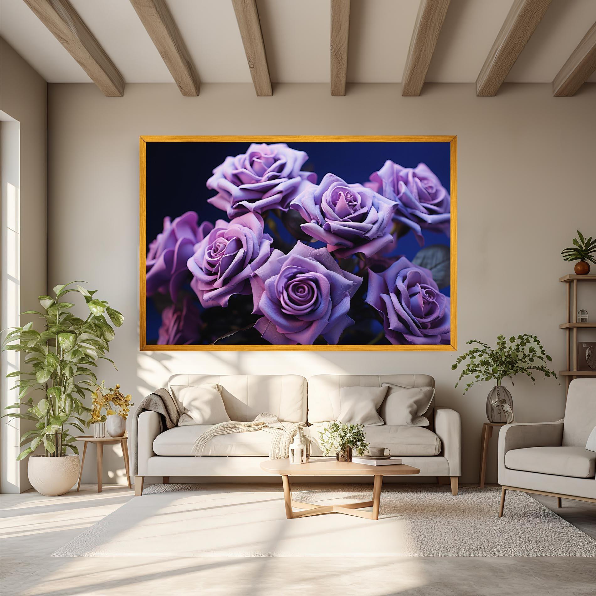 Leinwandbild Pastel Purple Rose mockup 6