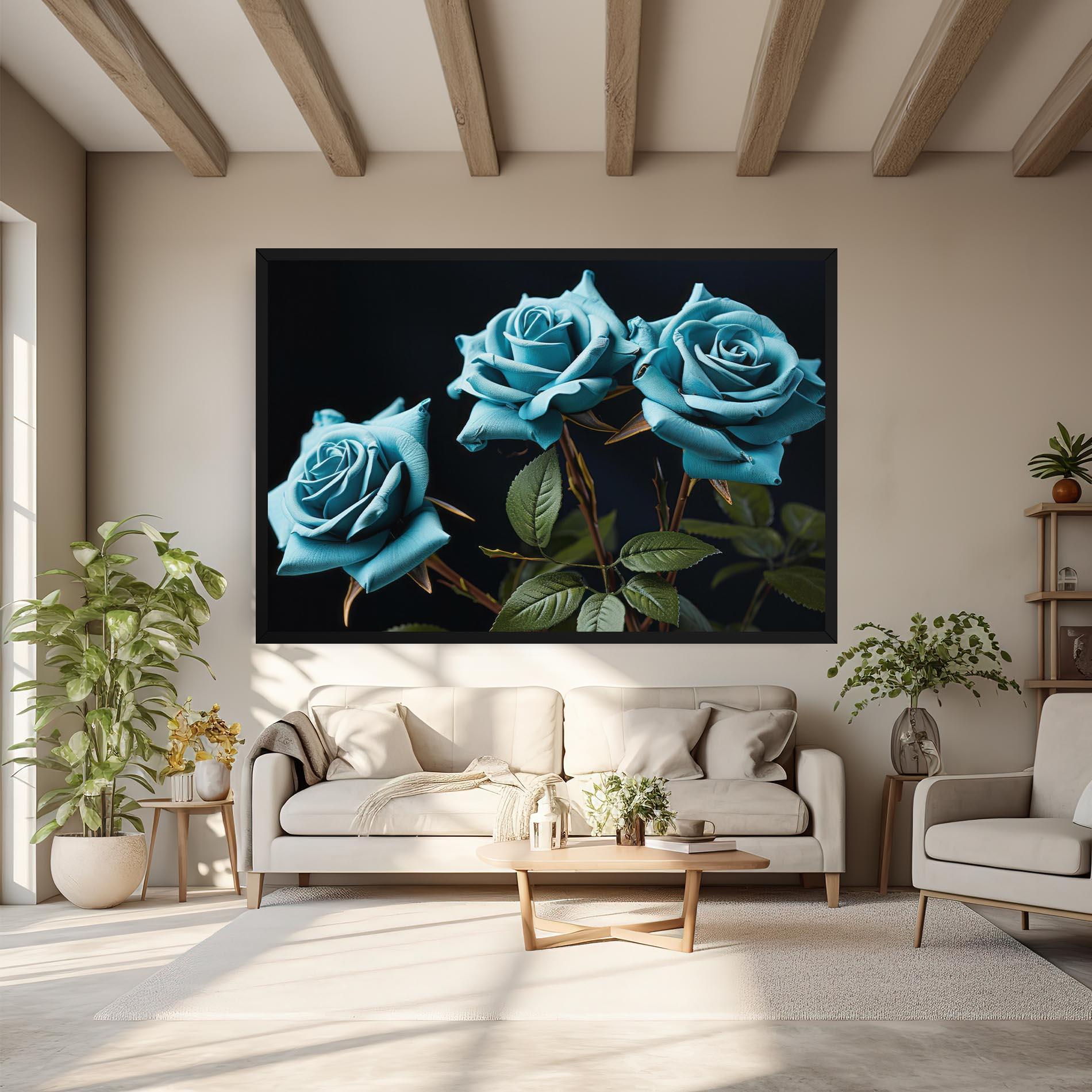 Leinwandbild Blue Roses mockup 6