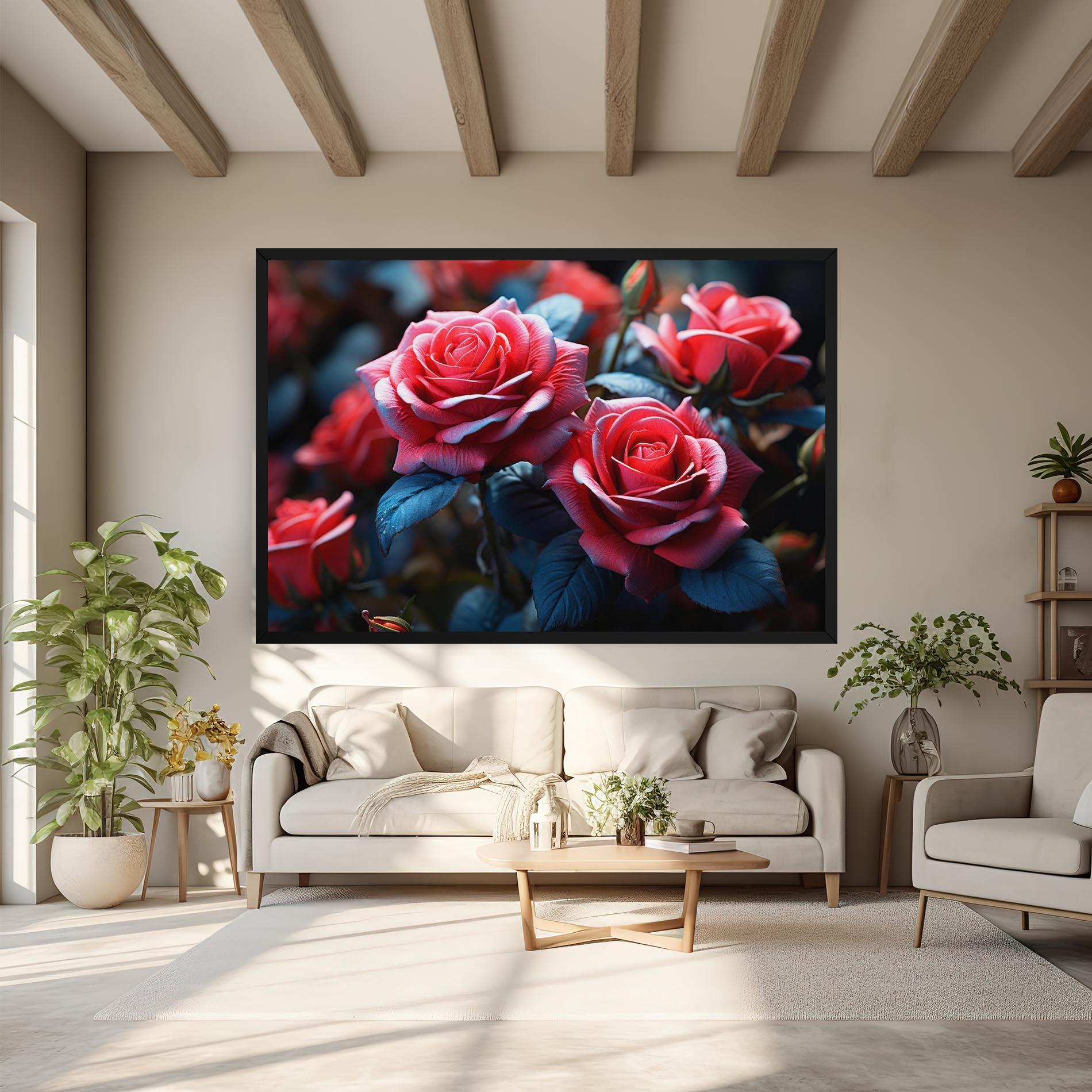 Leinwandbild Dark Pink Rose mockup 6