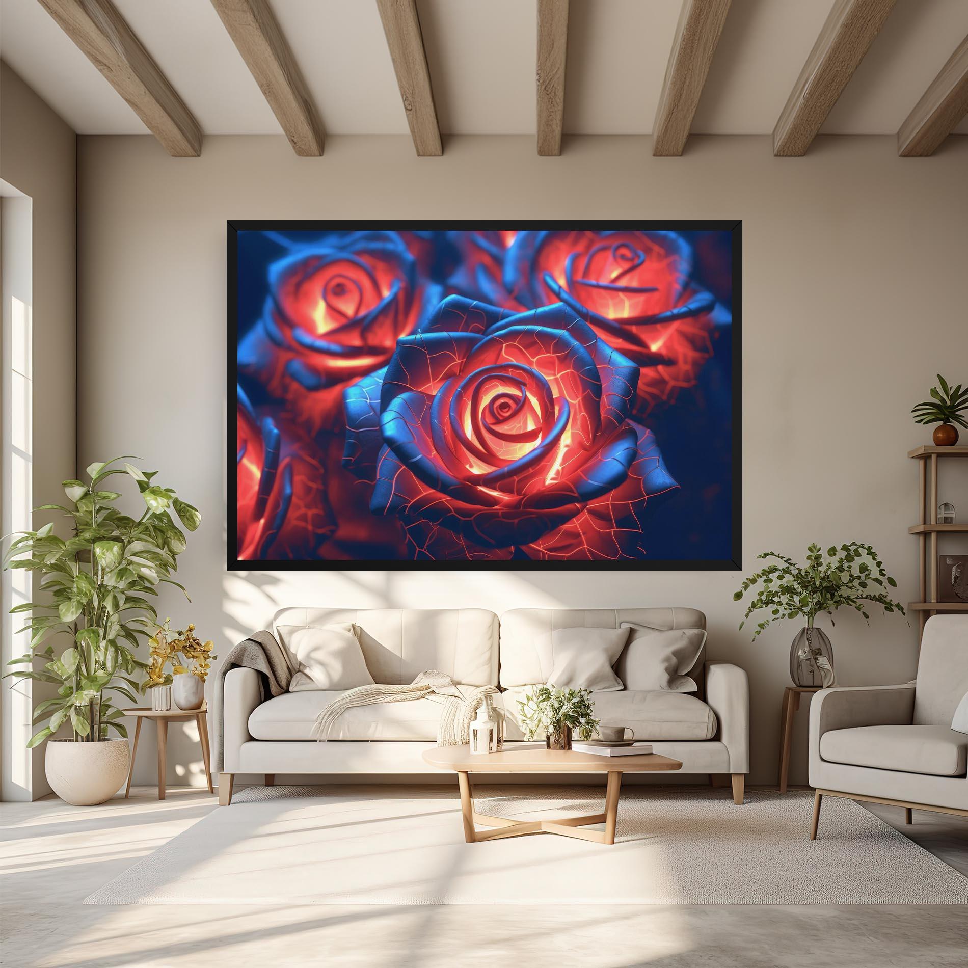 Leinwandbild Glowing Roses mockup 6