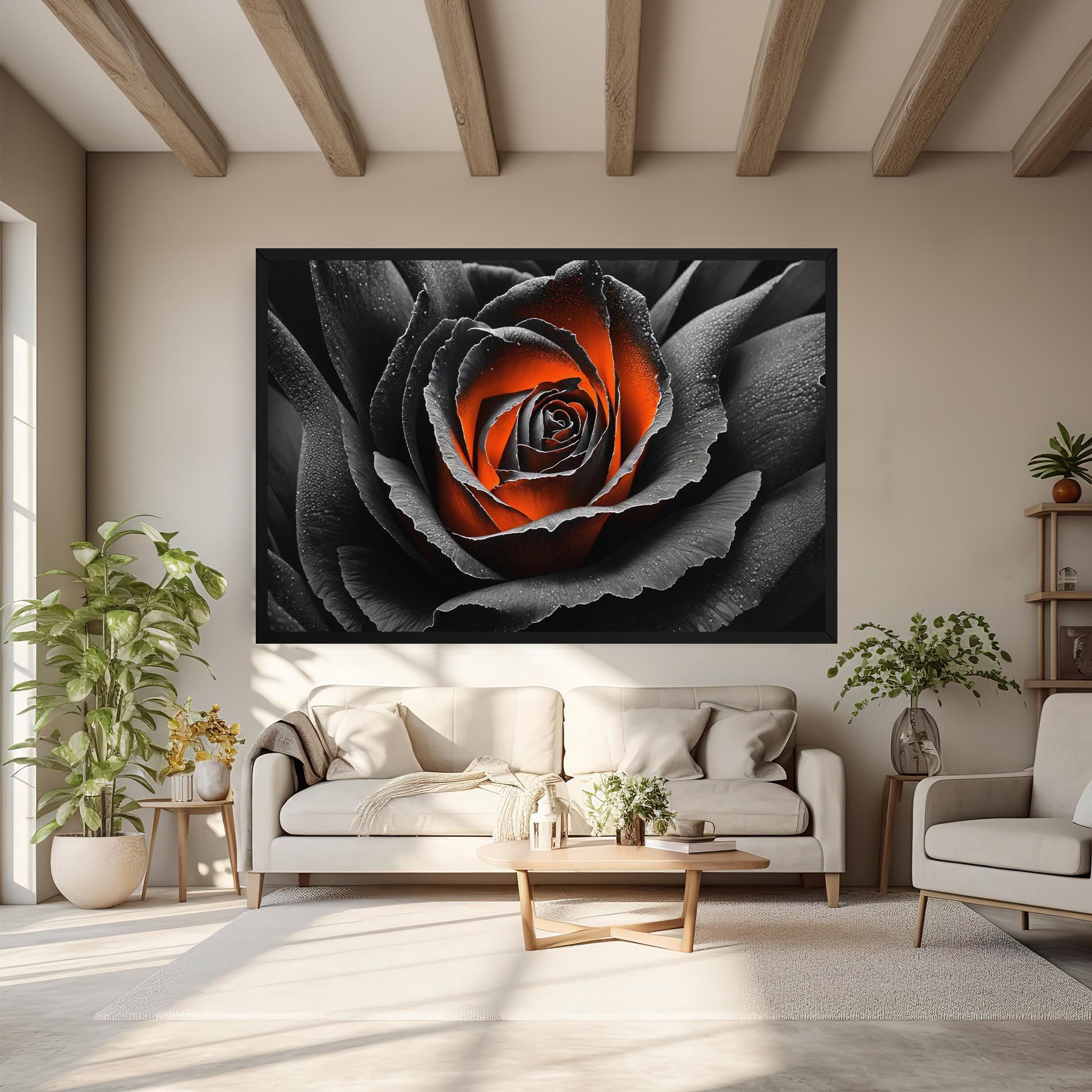 Grey Orange Rose mockup 6