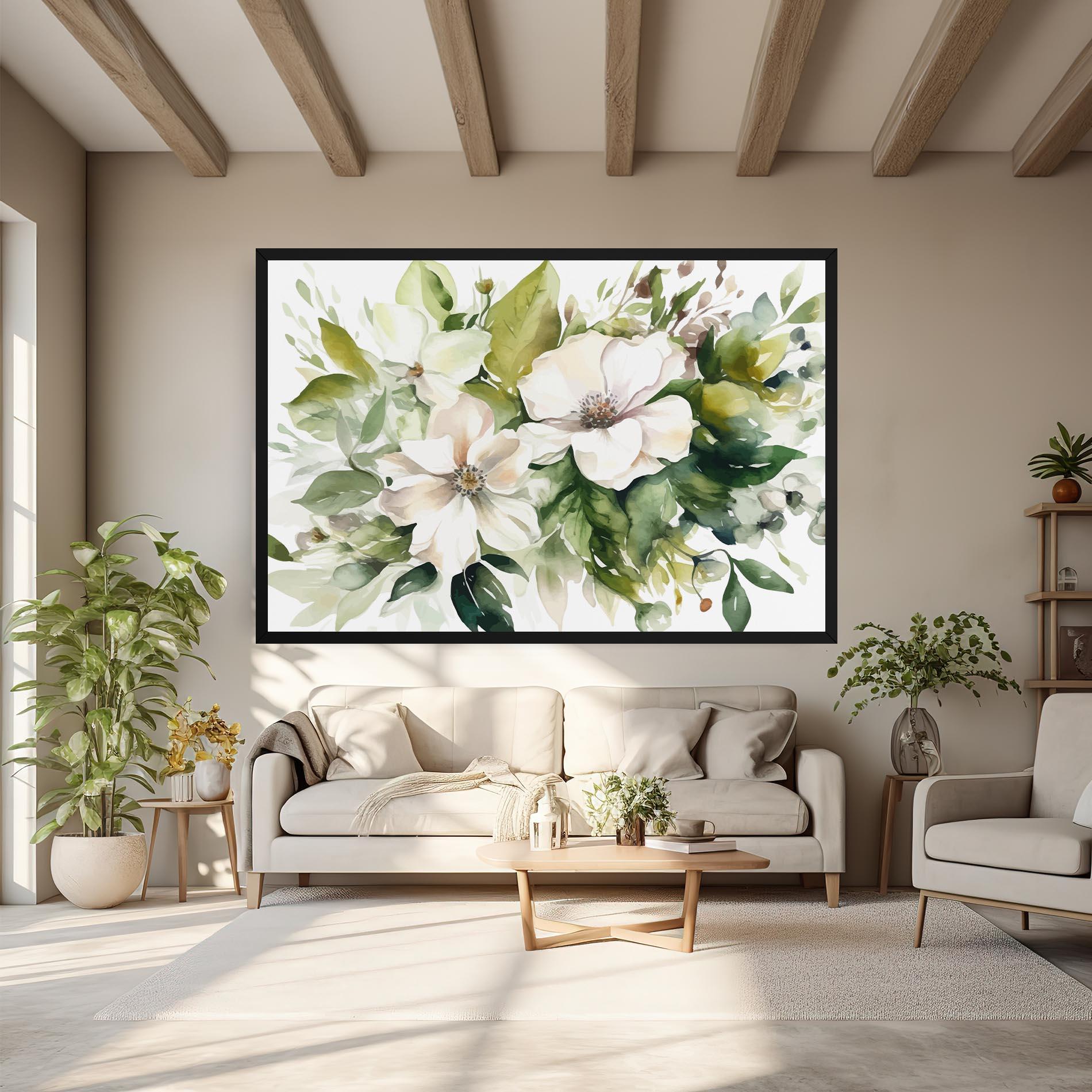 Leinwandbild Opened Rose mockup 6