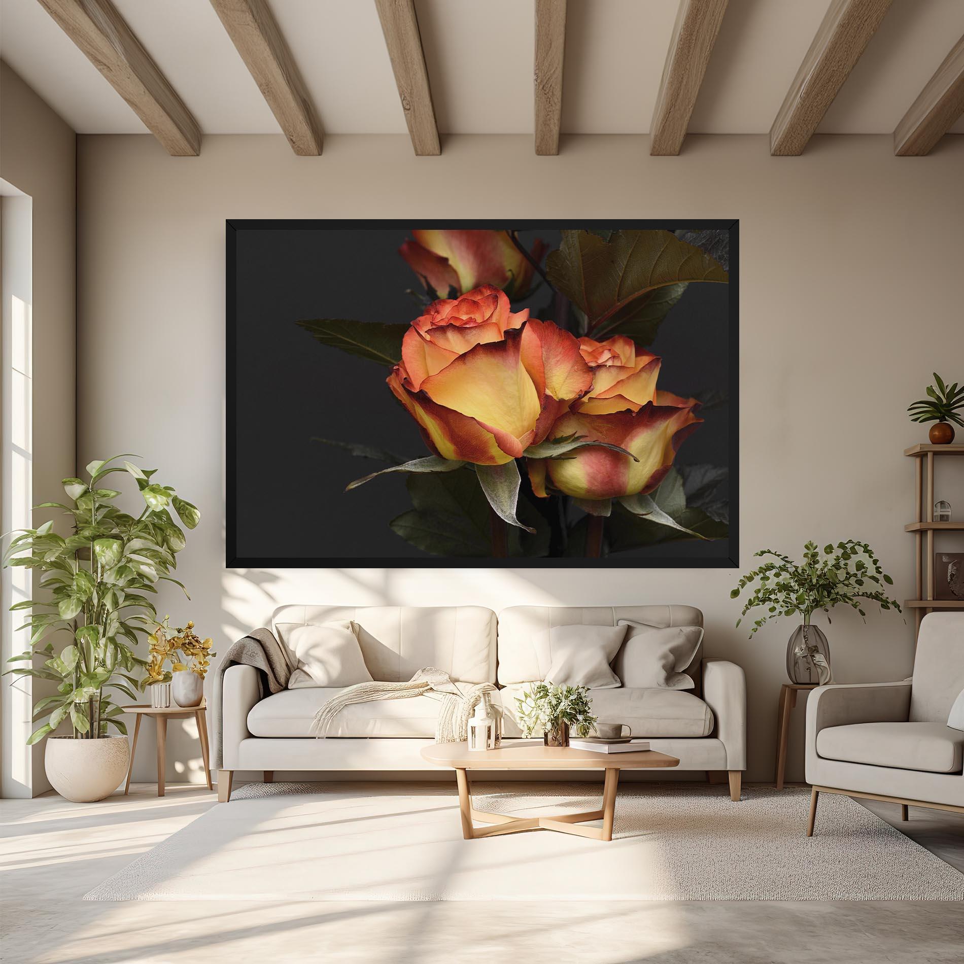 Leinwandbild Orange Rose mockup 6