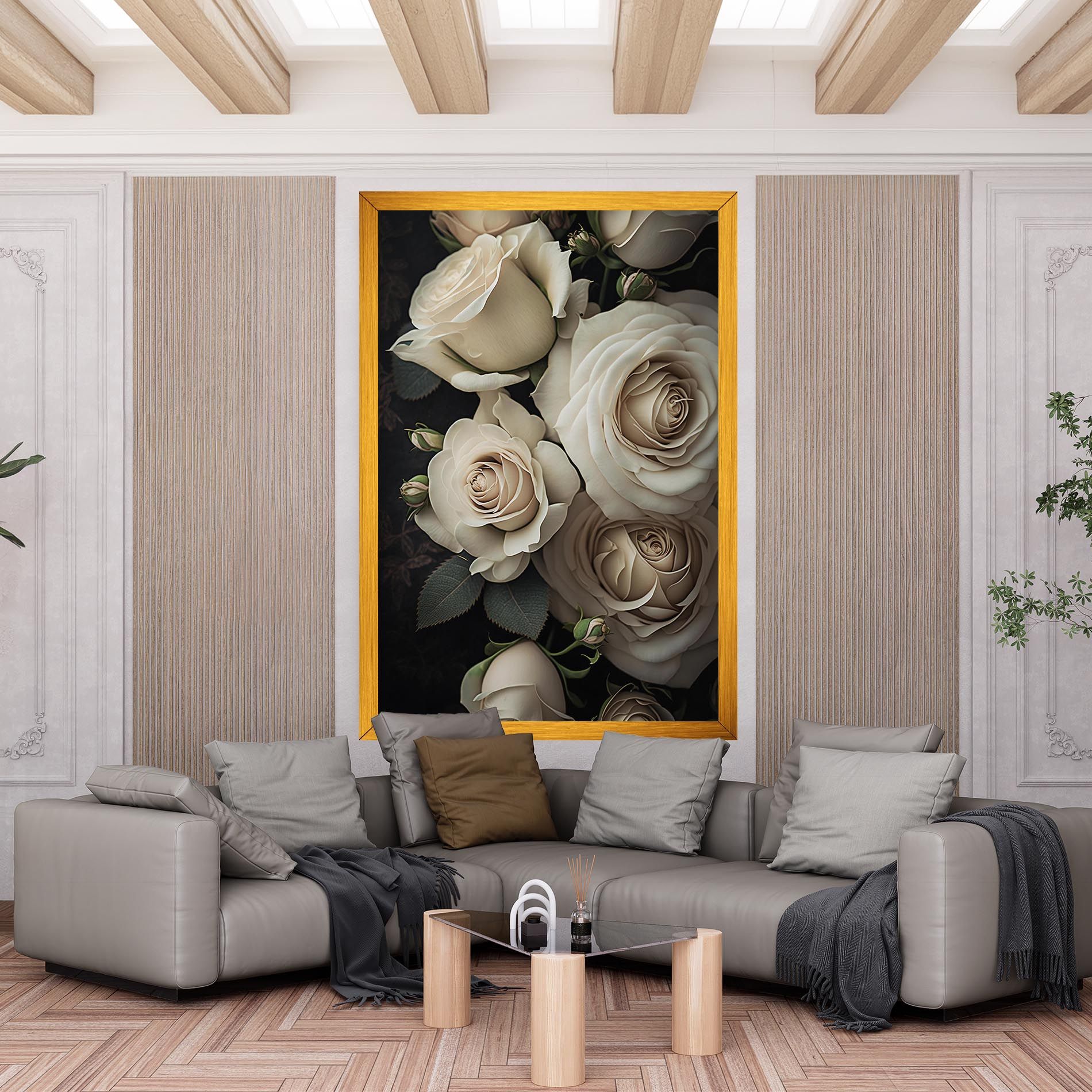 Cream Roses Close Up mockup 6