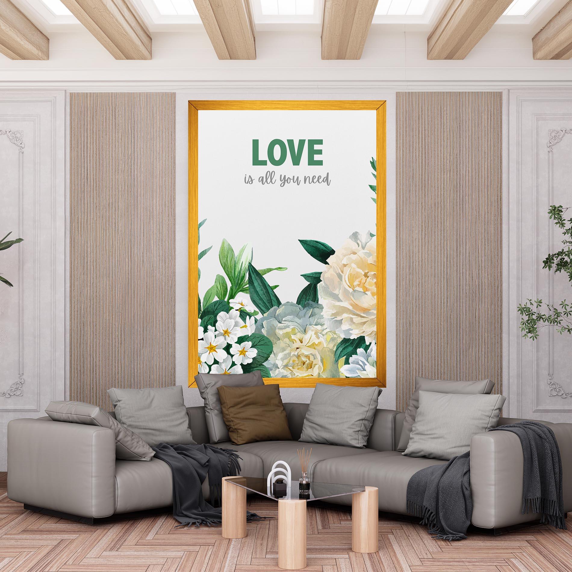 Leinwandbild Green Rose Love mockup 6