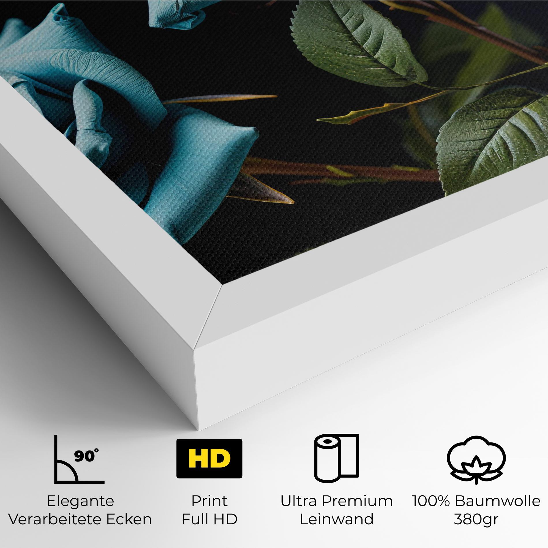 Leinwandbild Blue Roses mockup 4