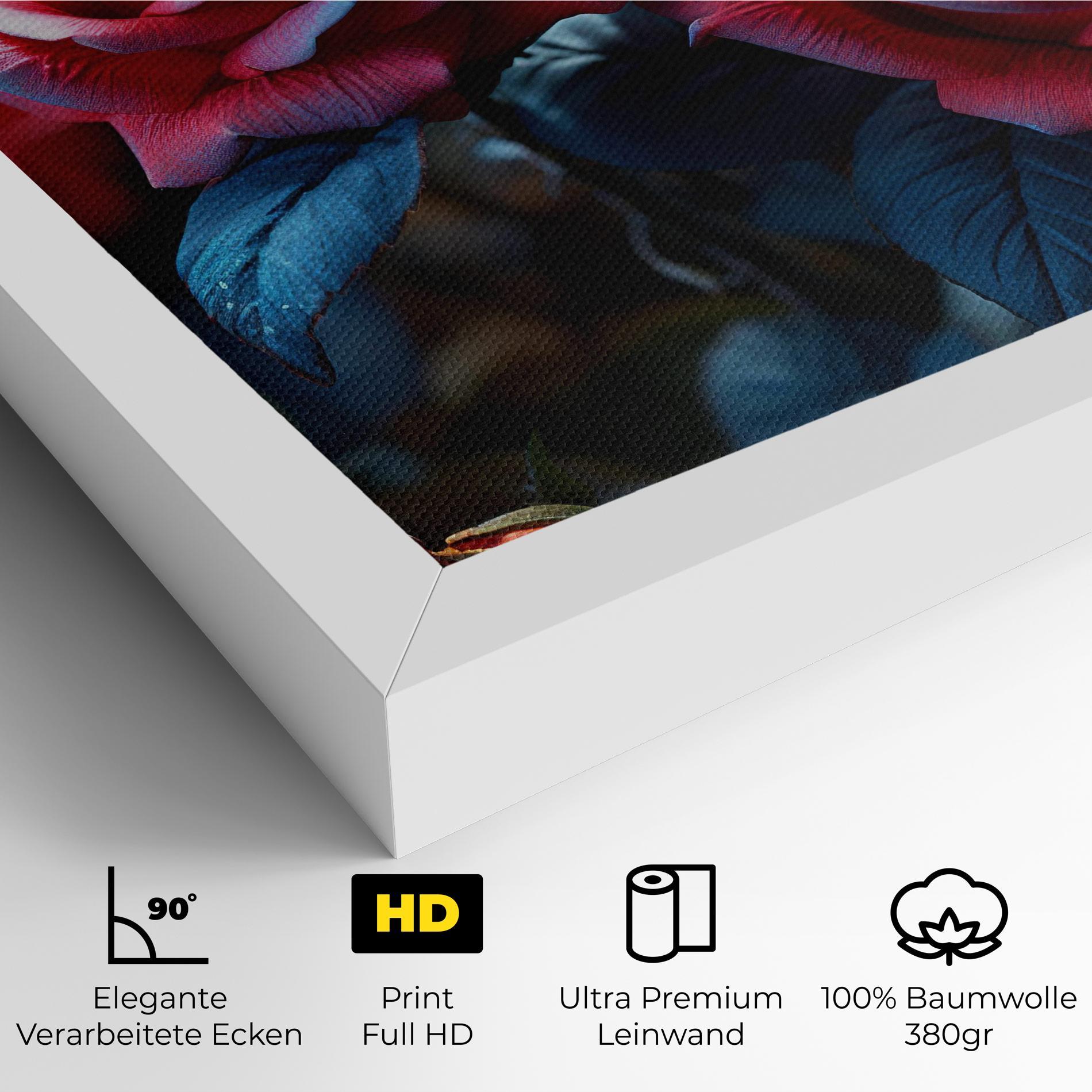 Leinwandbild Dark Pink Rose mockup 4