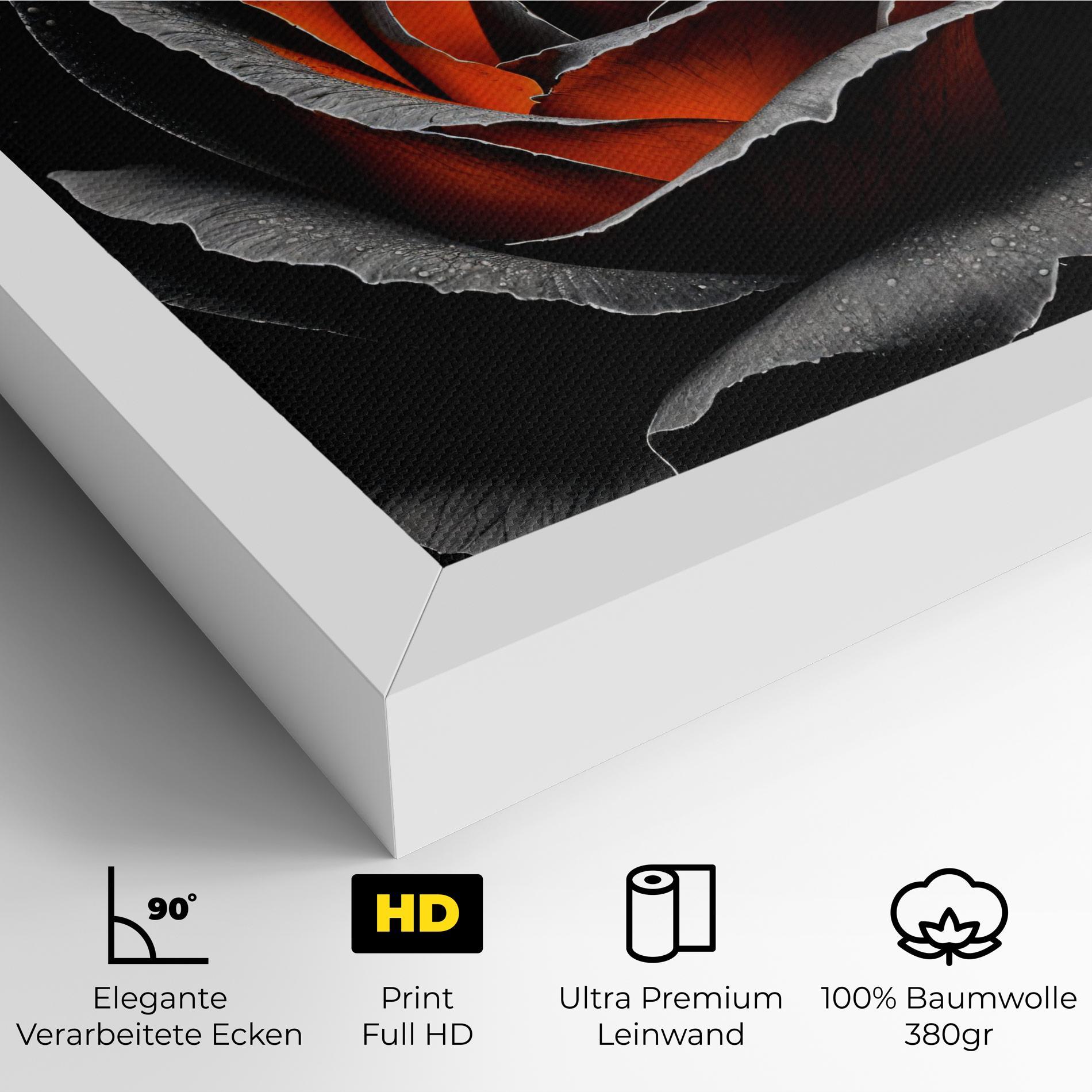 Leinwandbild Grey Orange Rose mockup 4