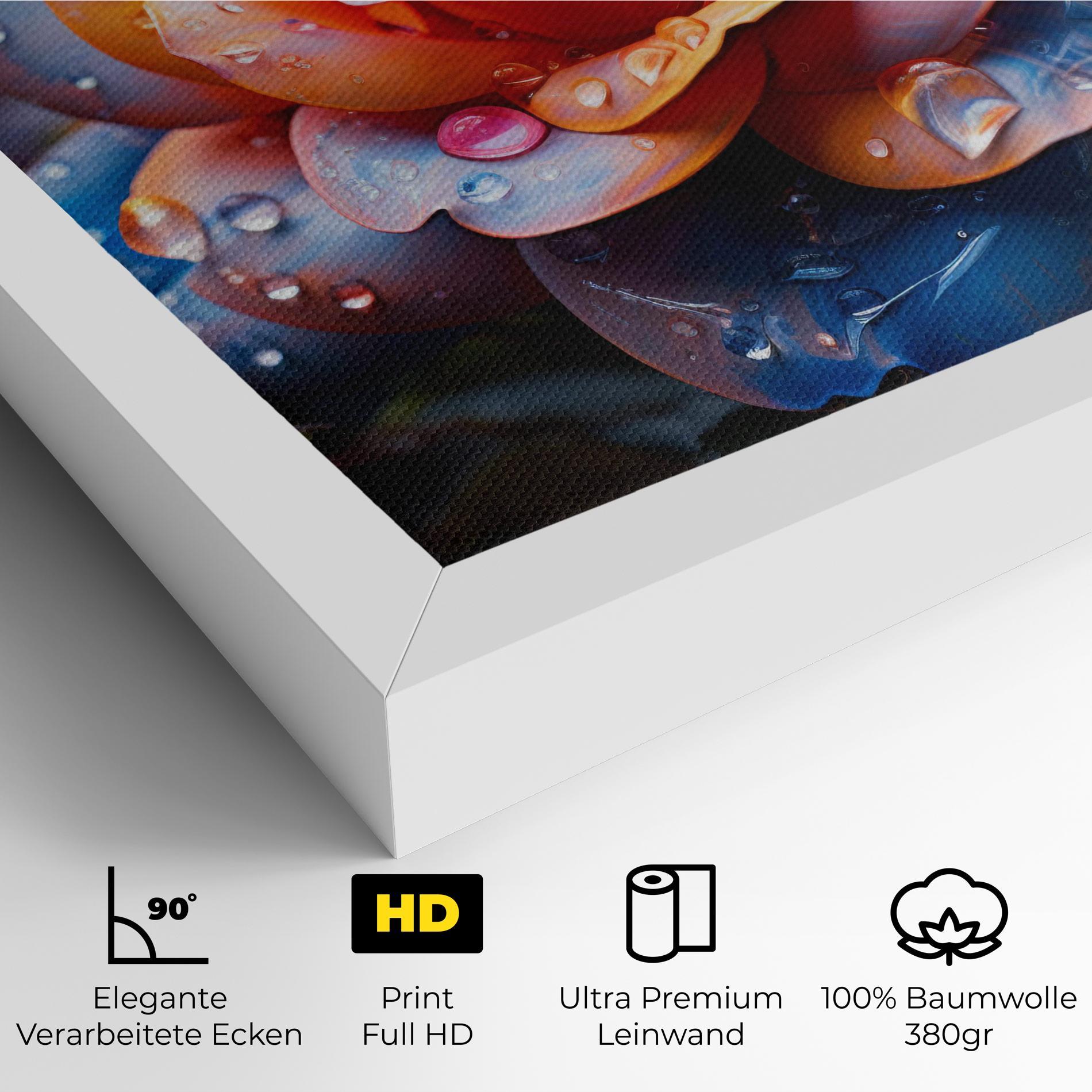 Leinwandbild Orange Blue Rose mockup 4