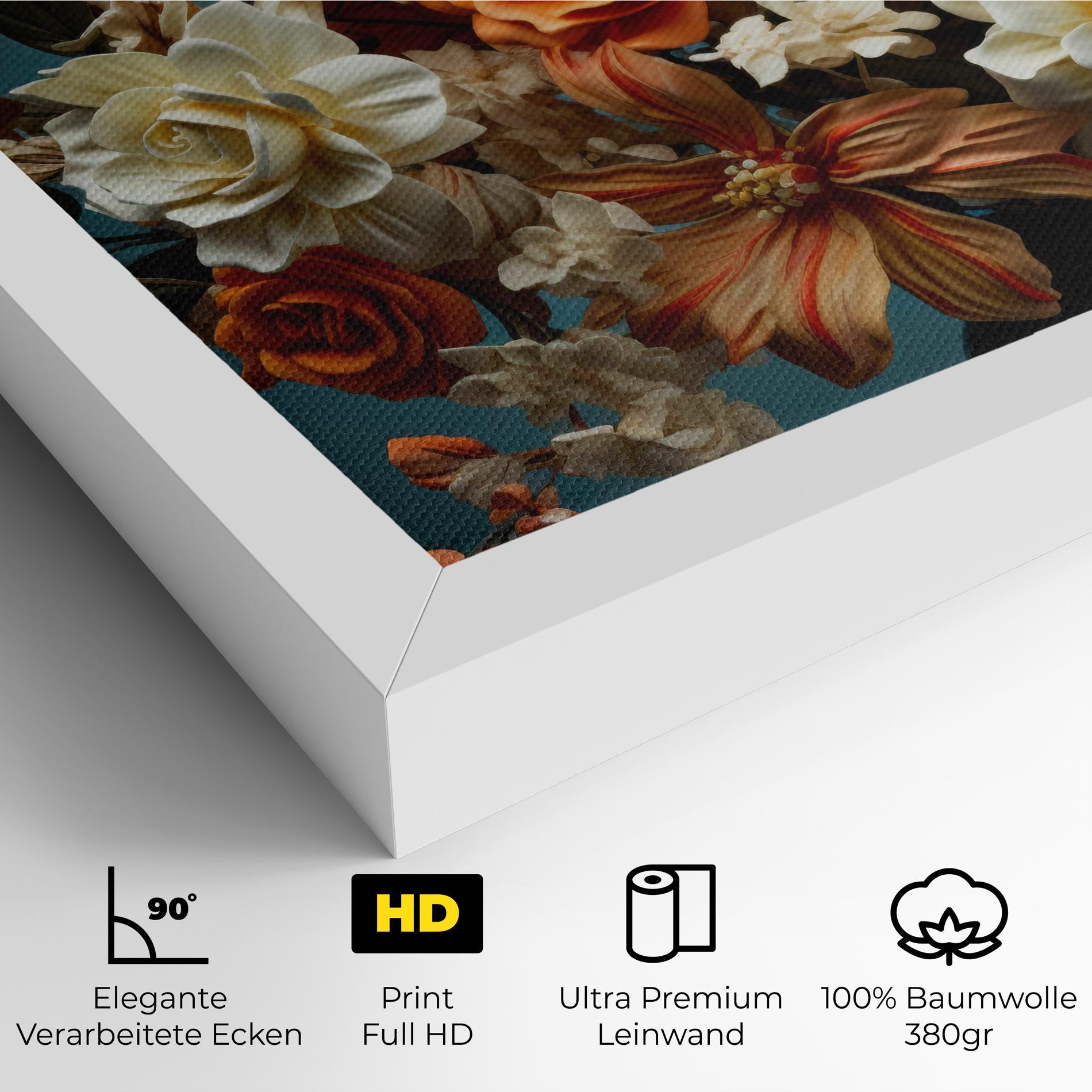 Leinwandbild Orange Cream Rose mockup 4