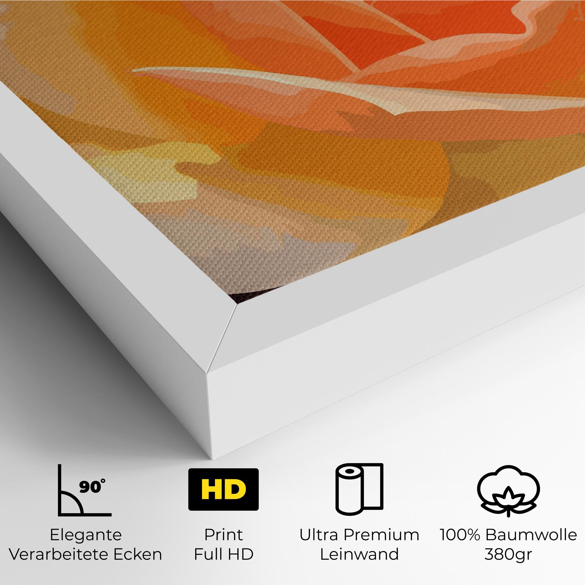 Leinwandbild Orange Rose Ioana mockup 4