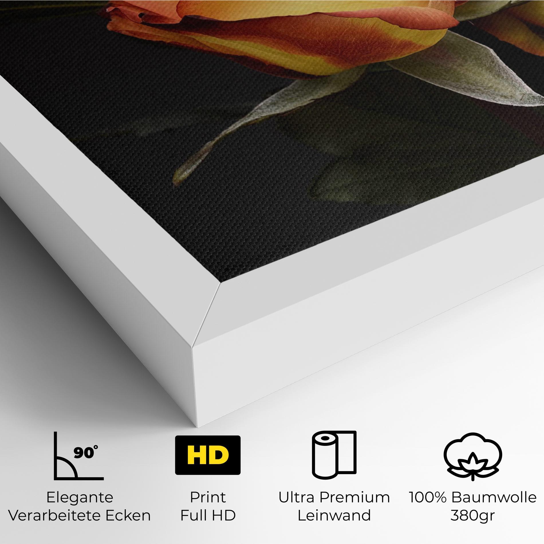 Leinwandbild Orange Rose mockup 4