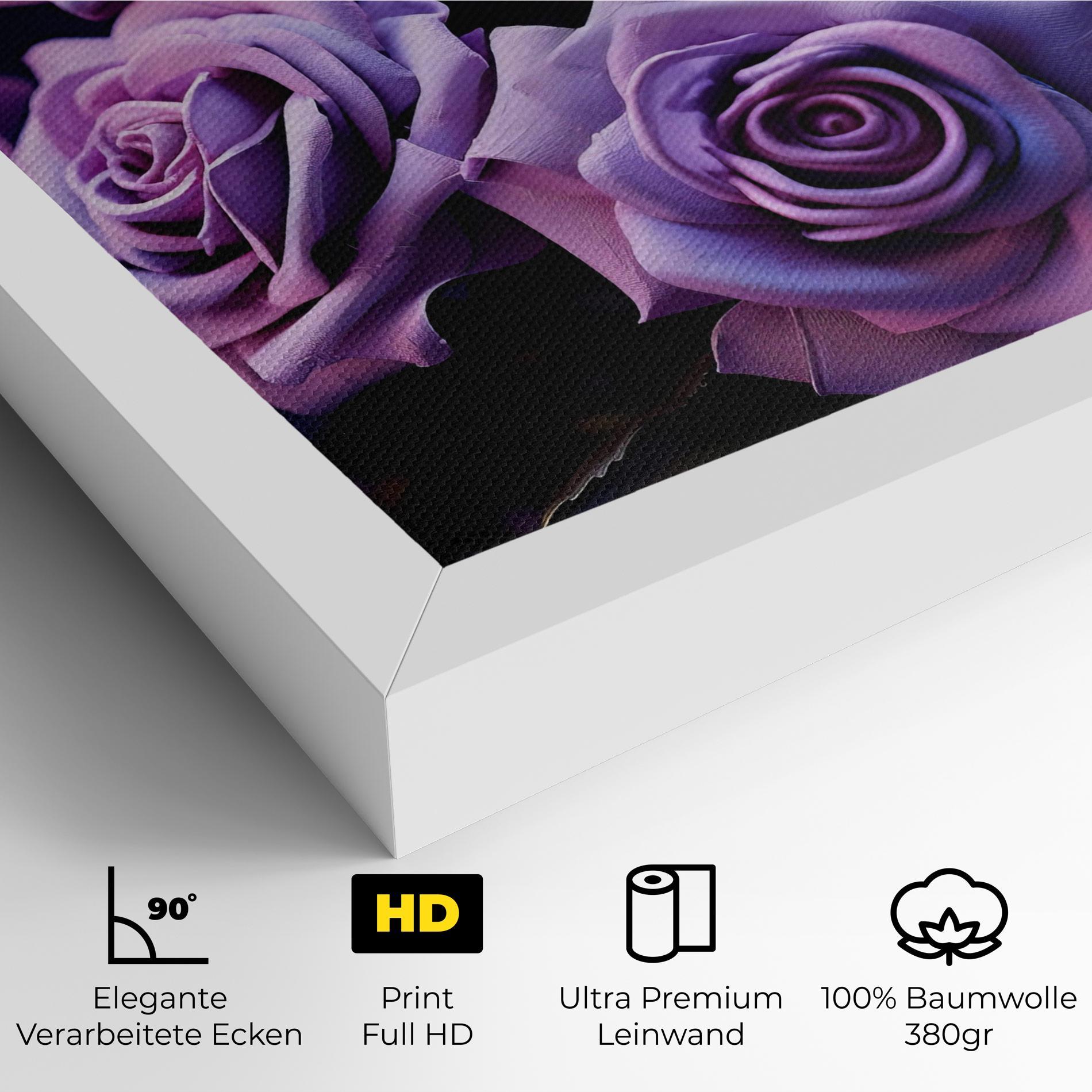 Leinwandbild Pastel Purple Rose mockup 4