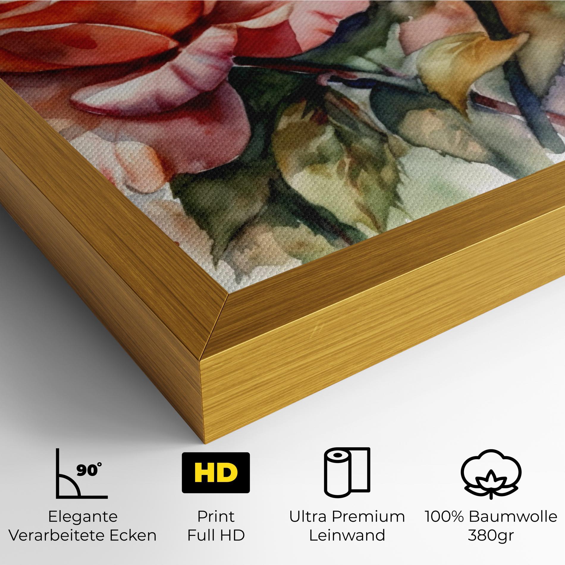 Leinwandbild Big Rose Painted mockup 4