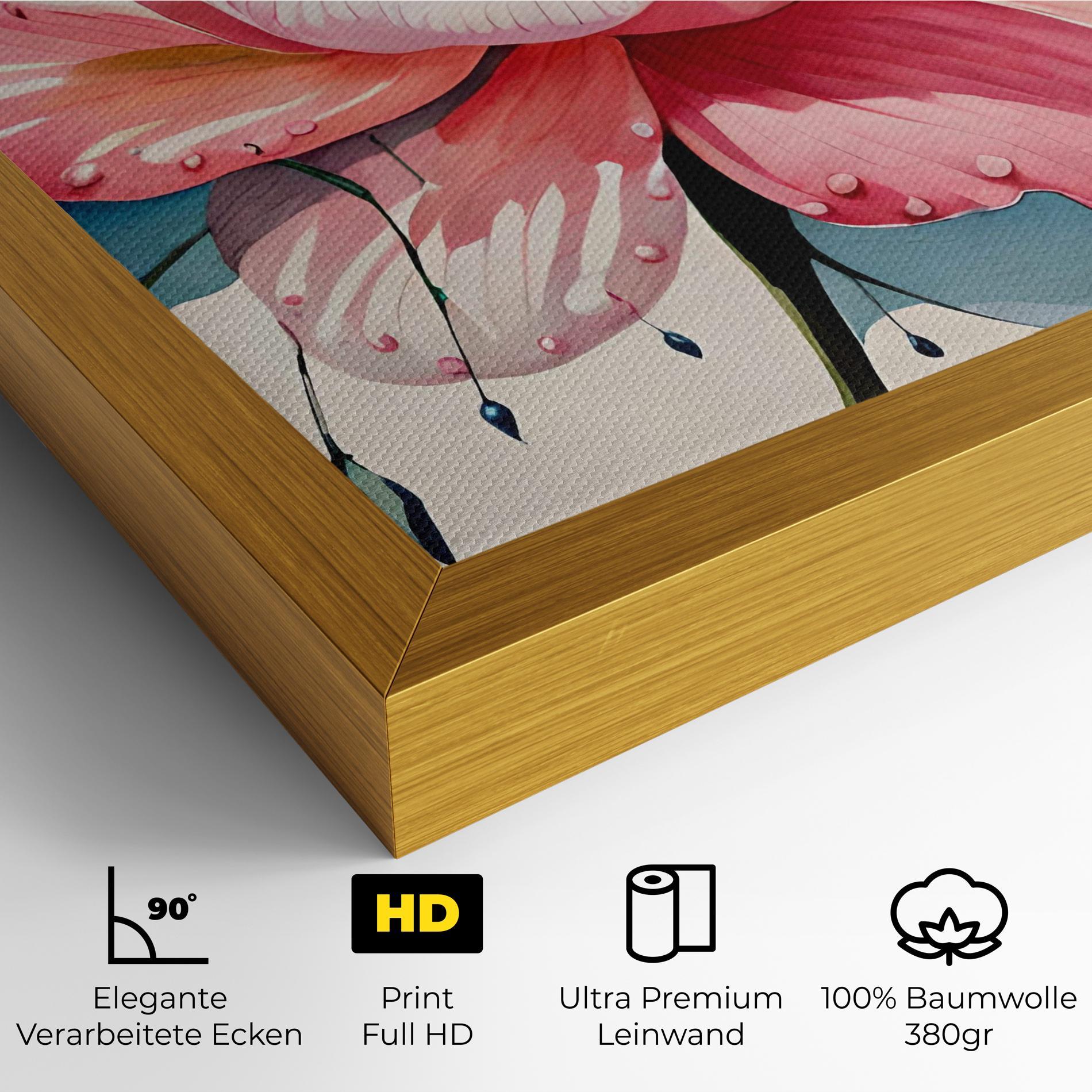 Leinwandbild Bih Pink Rose mockup 4