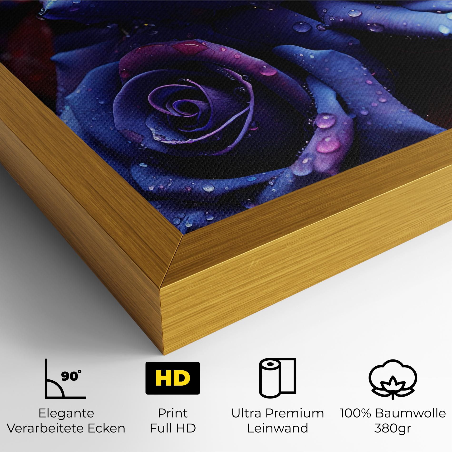 Blue Purple Rose mockup 4