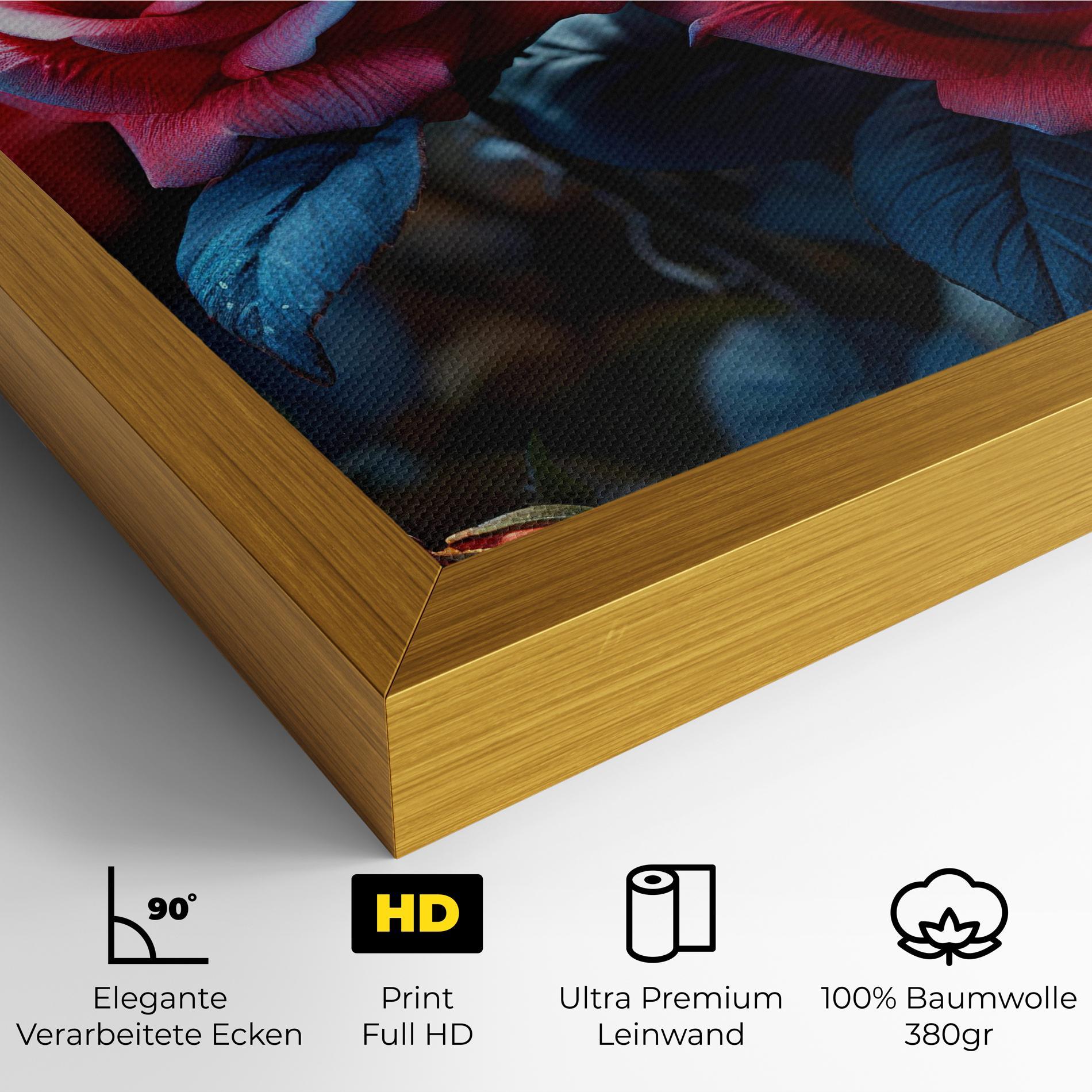 Leinwandbild Dark Pink Rose mockup 4