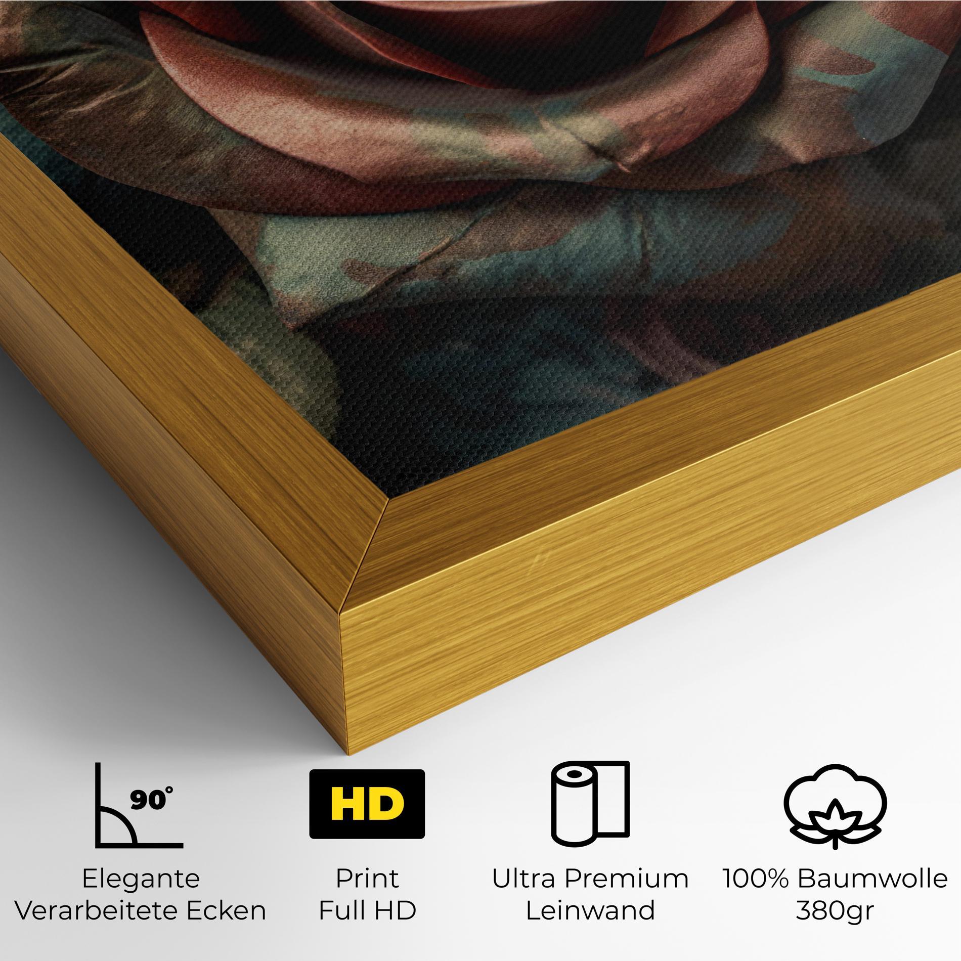 Leinwandbild Exotic Blue Rose mockup 4