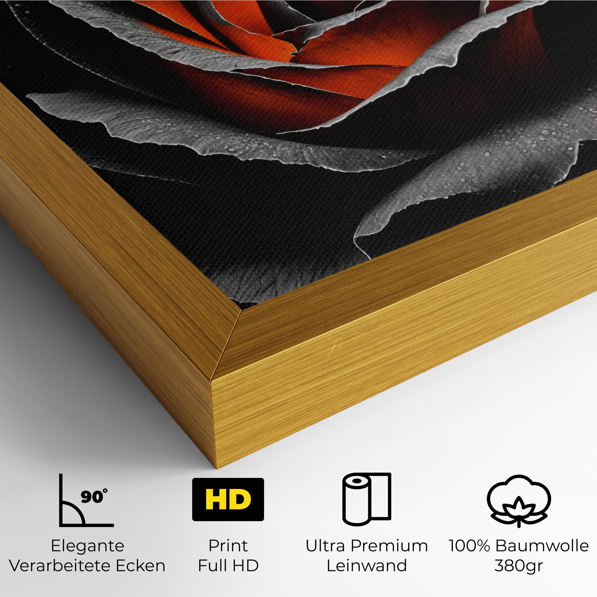 Leinwandbild Grey Orange Rose mockup 4